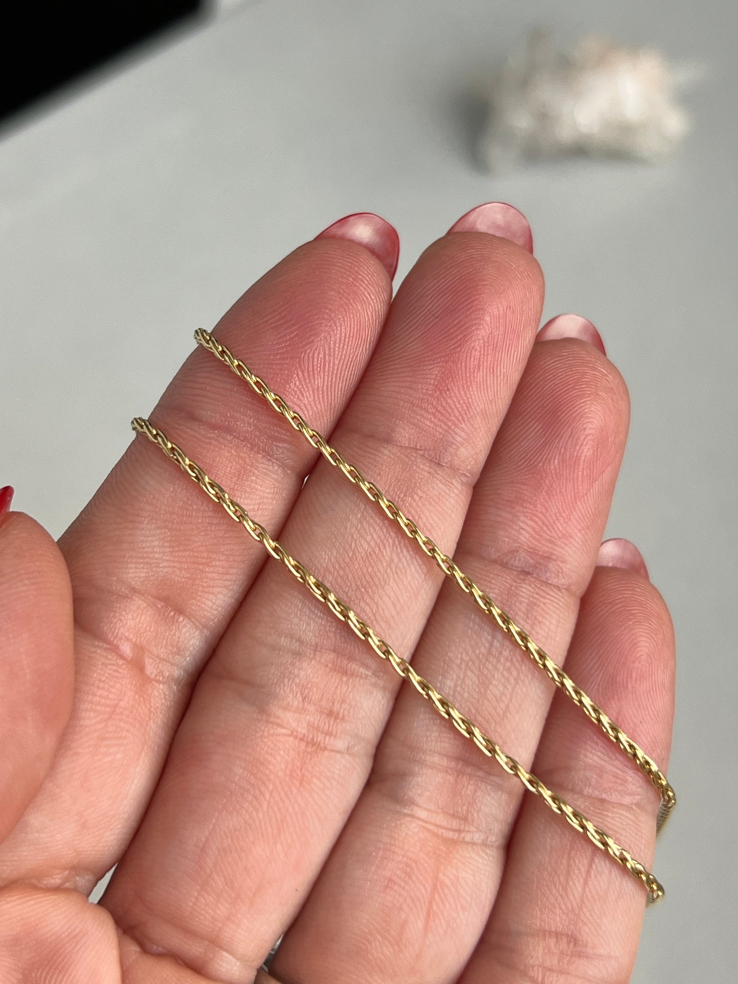 Vintage 14k Gold 24” Wheat Link Chain
