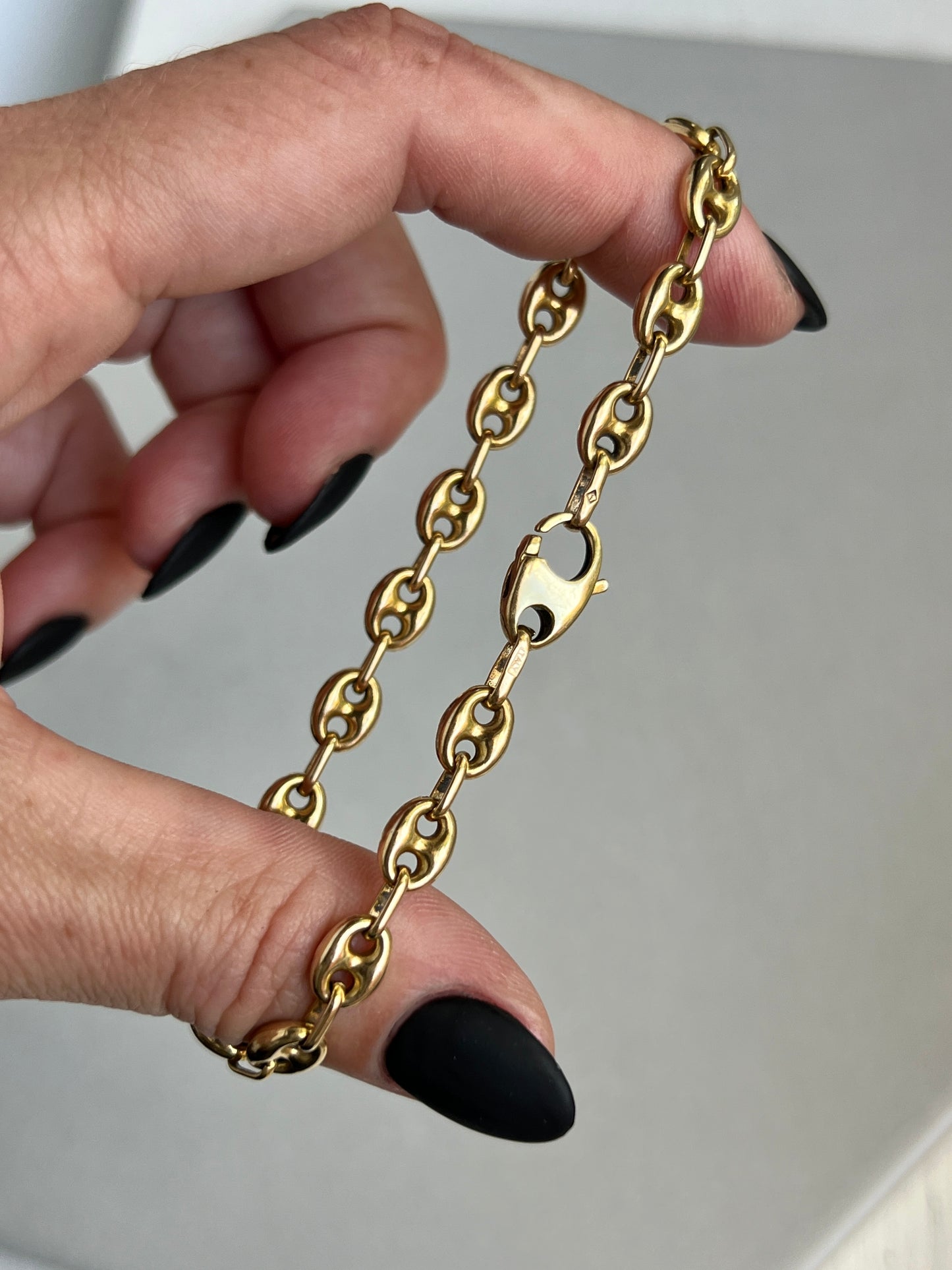 Vintage 14k Gold Puffy Gucci Link Bracelet