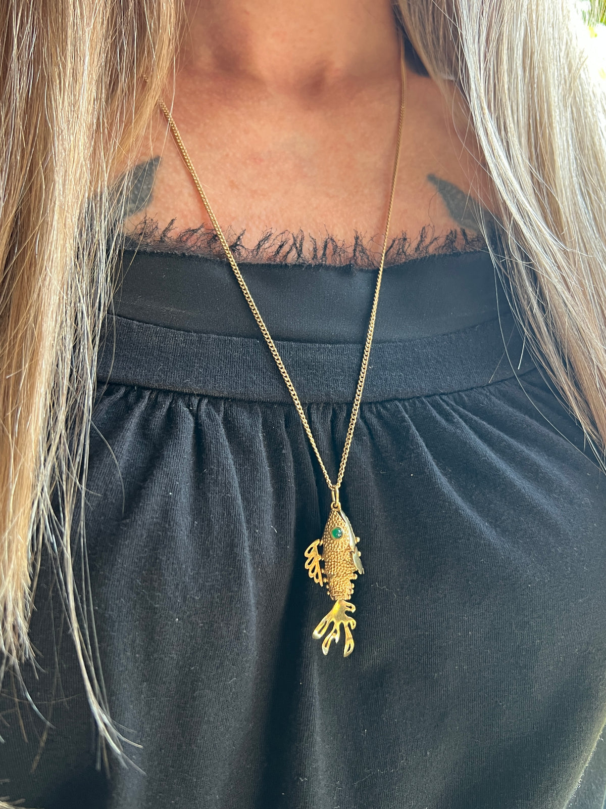 Vintage 14k Gold 23.75” Curb Link Chain