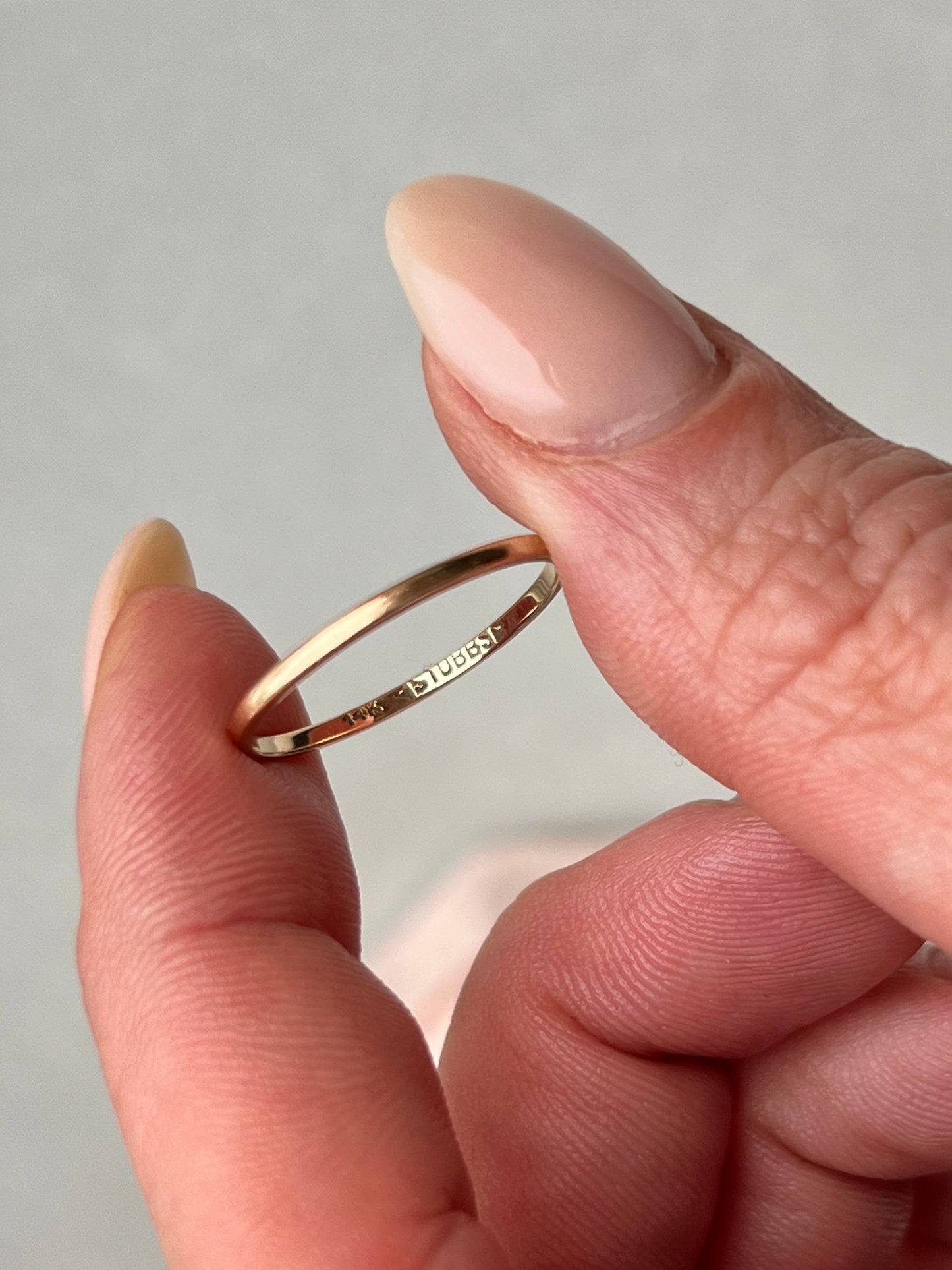 Vintage 14k Gold Super Skinny Stacking Band