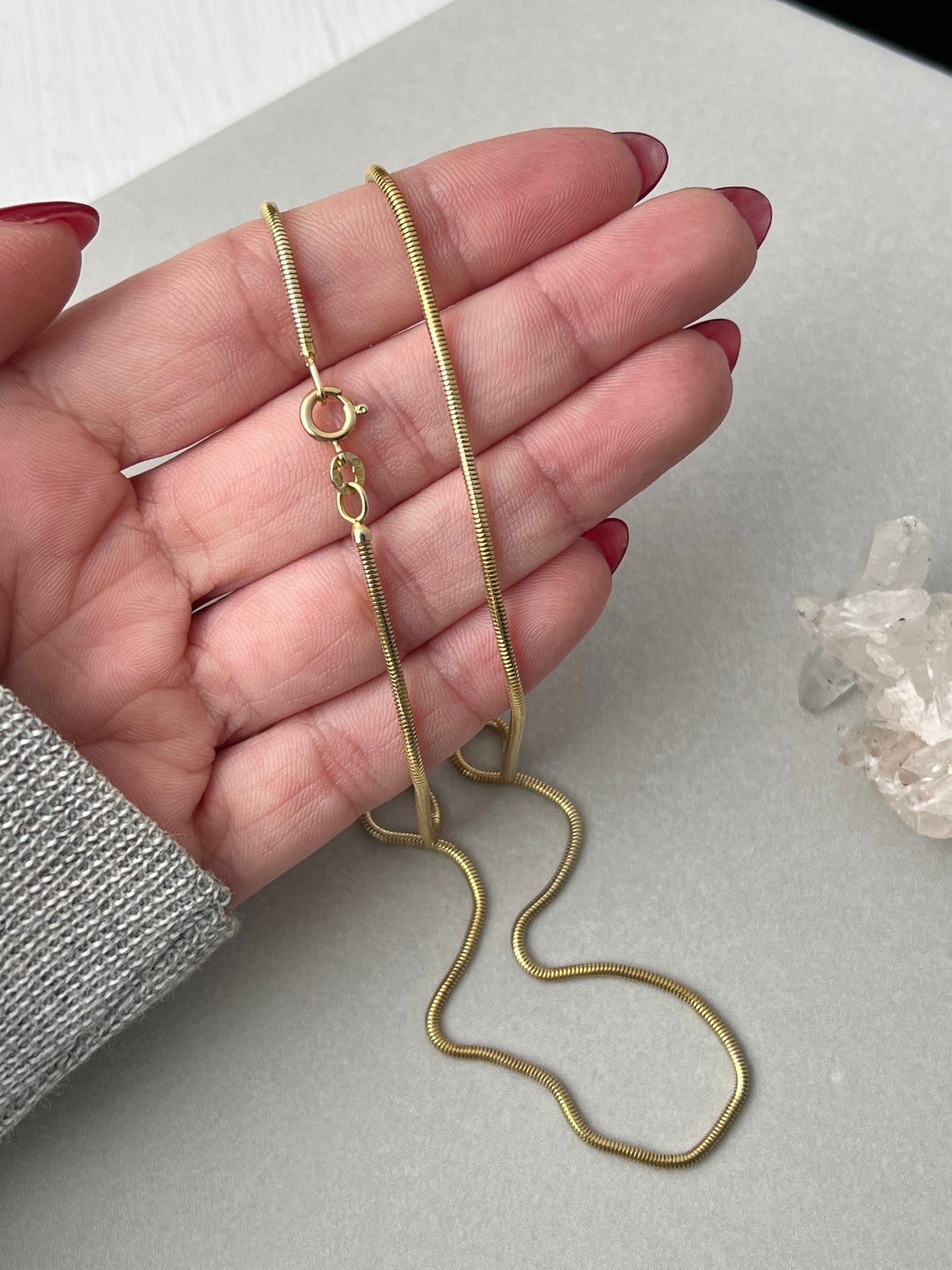Vintage 14k Gold 19.25” Snake Link Chain