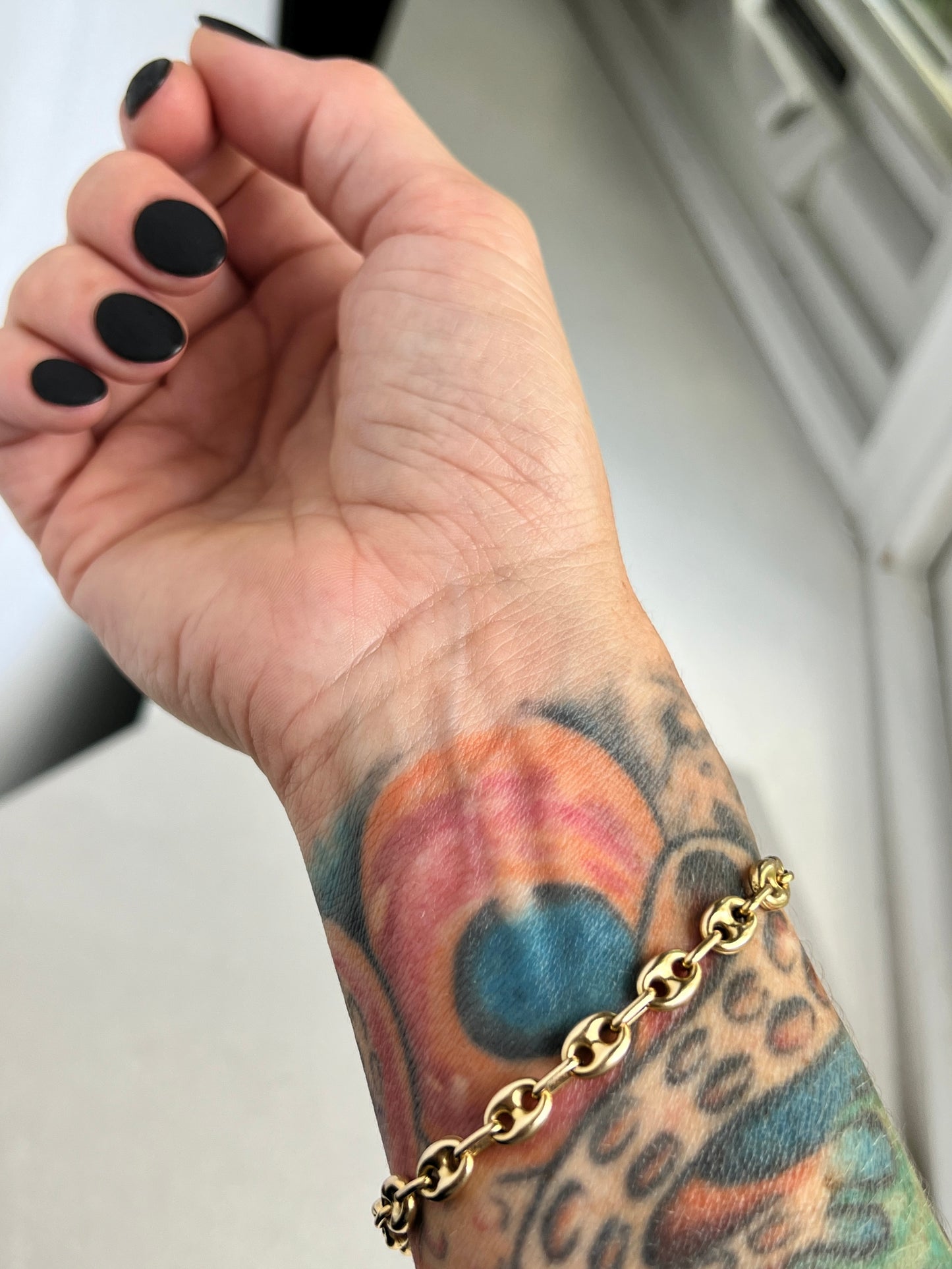 Vintage 14k Gold Puffy Gucci Link Bracelet