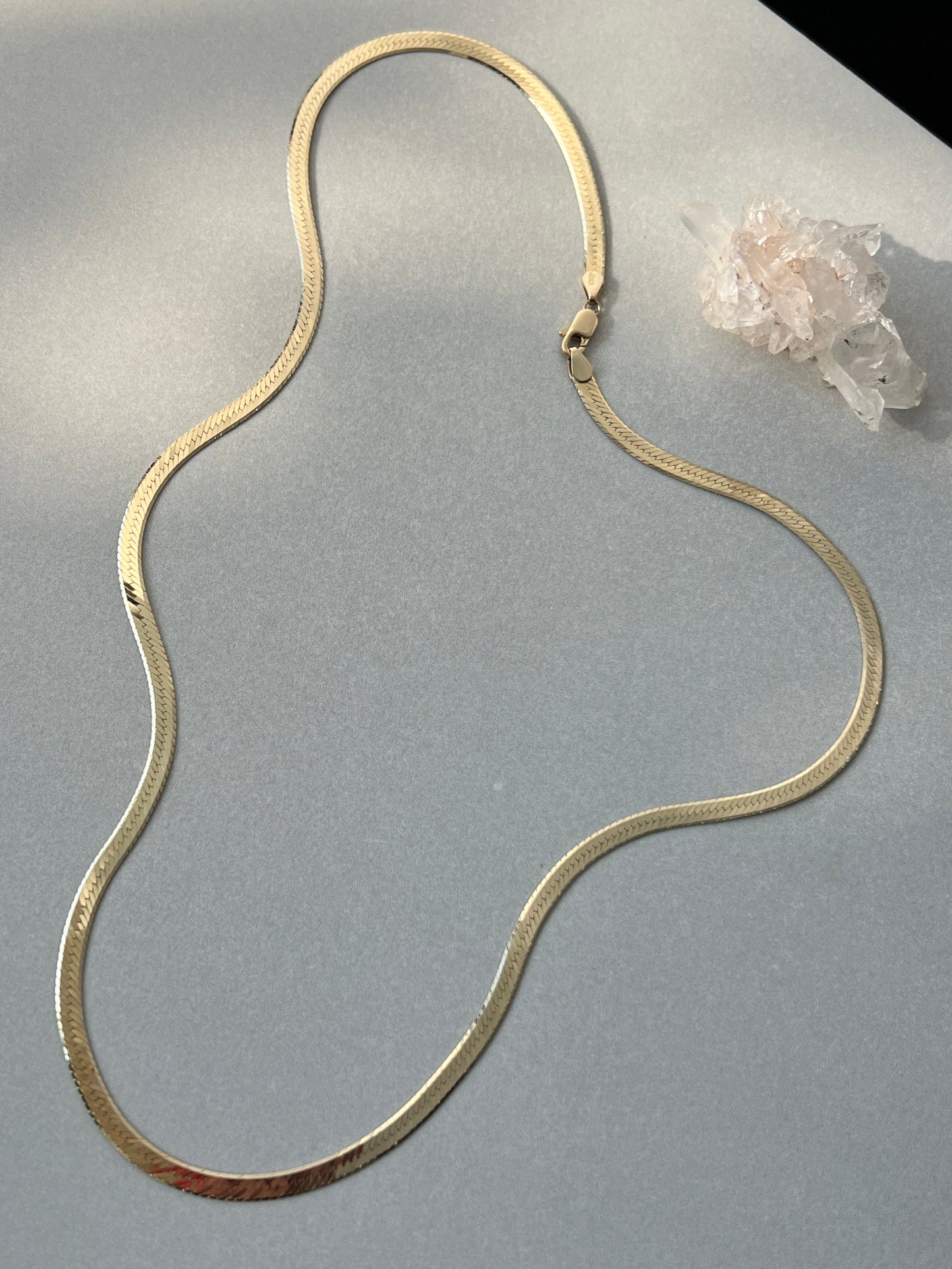 Vintage 14k Gold 20” Herringbone Chain