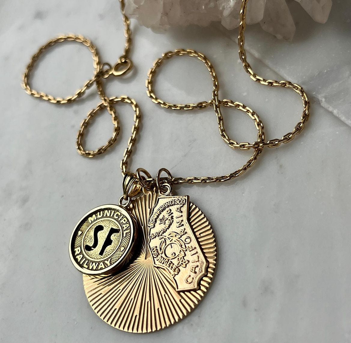Vintage 14k Gold California State Charm