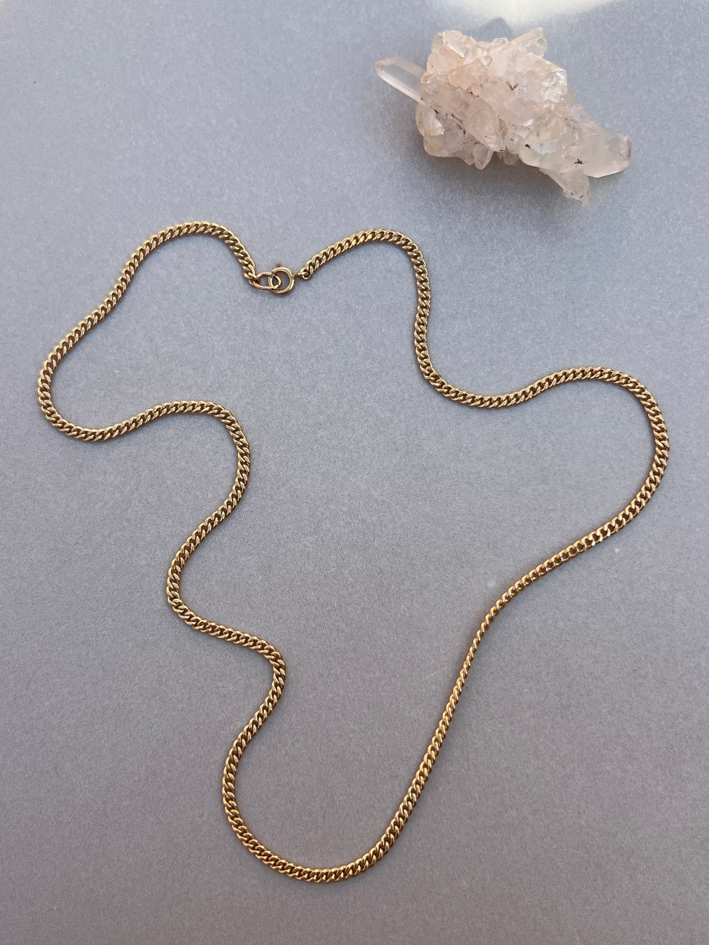 Vintage 14k Gold 17.5” Curb Link Chain