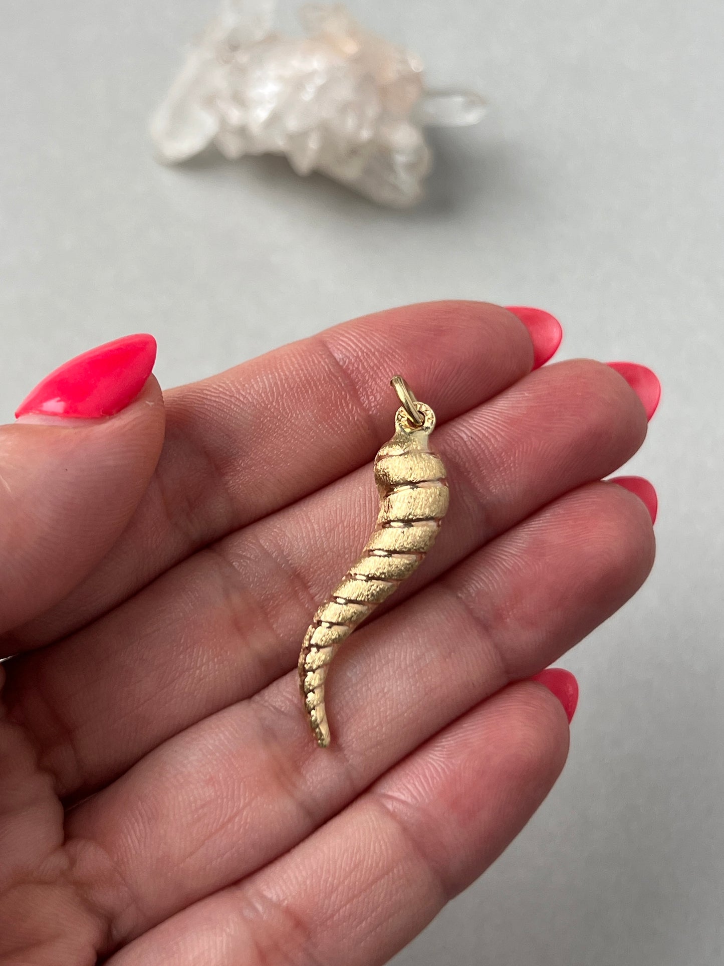 Estate 14k Gold Lucky Cornicello Charm