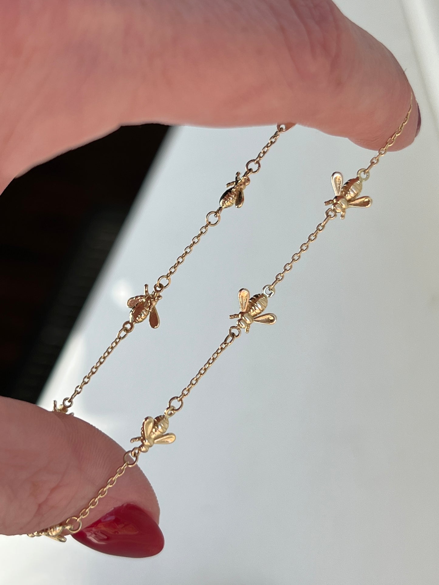 Estate 14k Gold Bees Bracelet