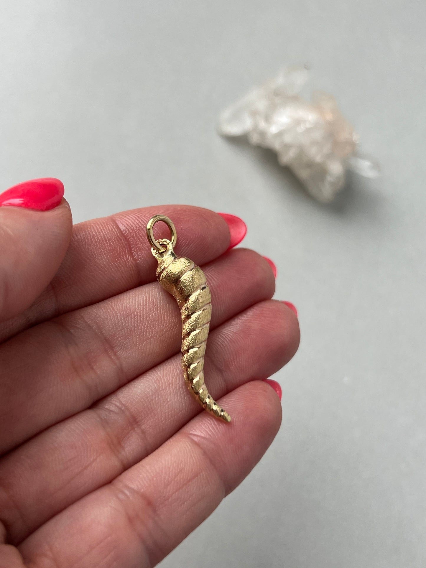 Estate 14k Gold Lucky Cornicello Charm
