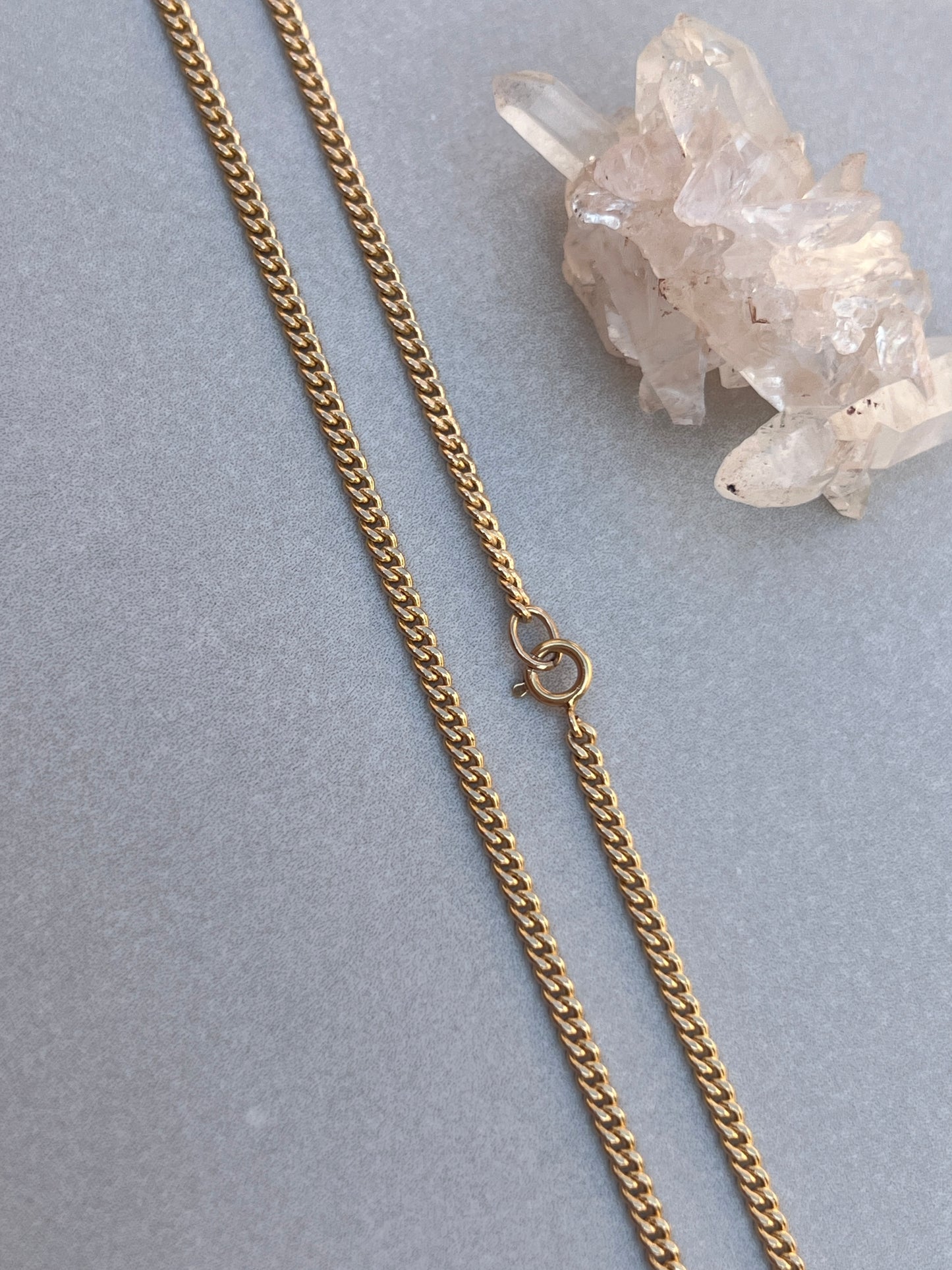 Vintage 14k Gold 17.5” Curb Link Chain