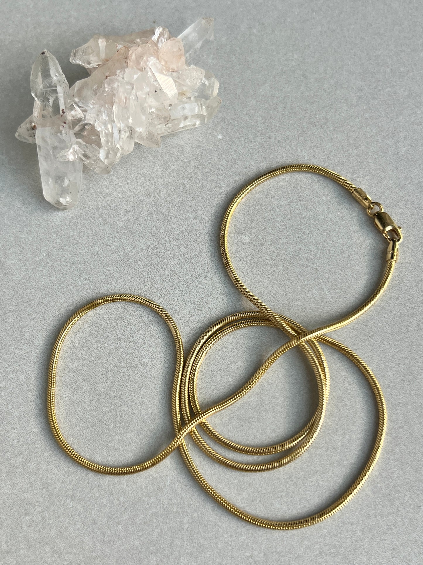 Vintage 14k Gold 20” Snake Link Chain