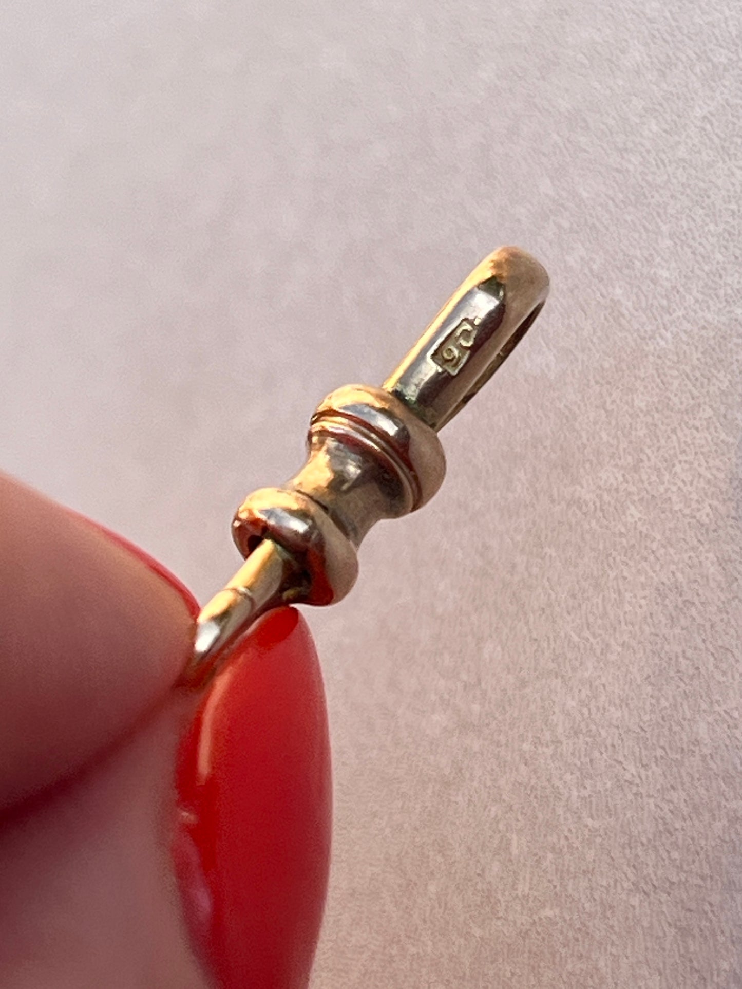Antique 9ct Gold Double Dog Clip