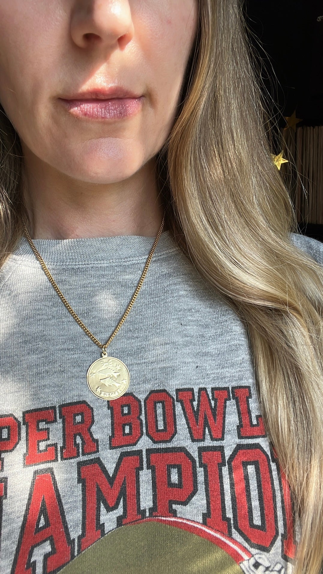 Vintage 14k Gold Pisces Zodiac Coin Charm