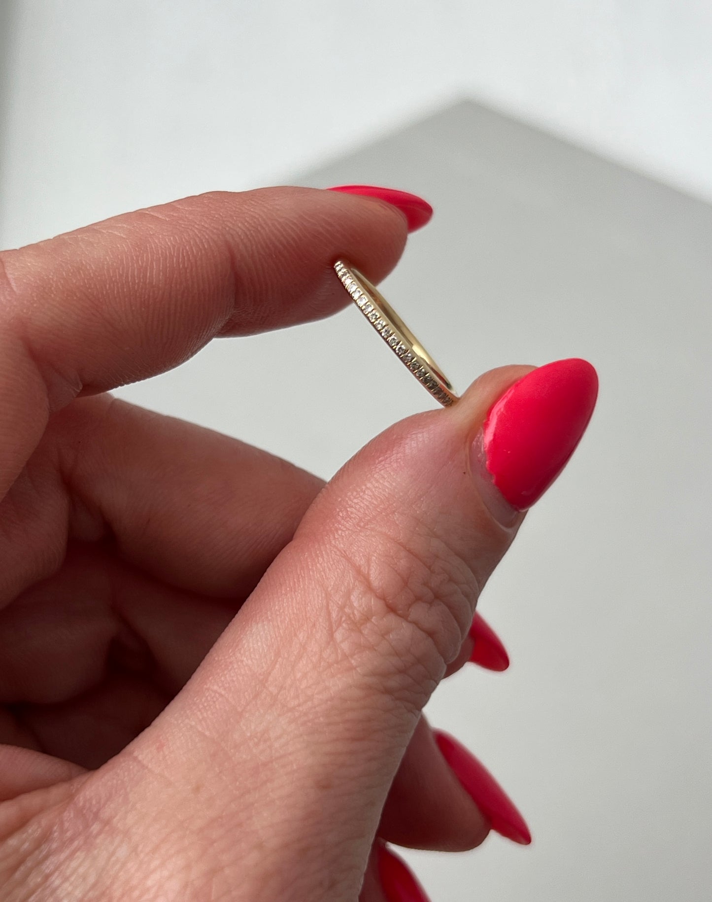 Estate 14k Gold Diamond Half Eternity Band