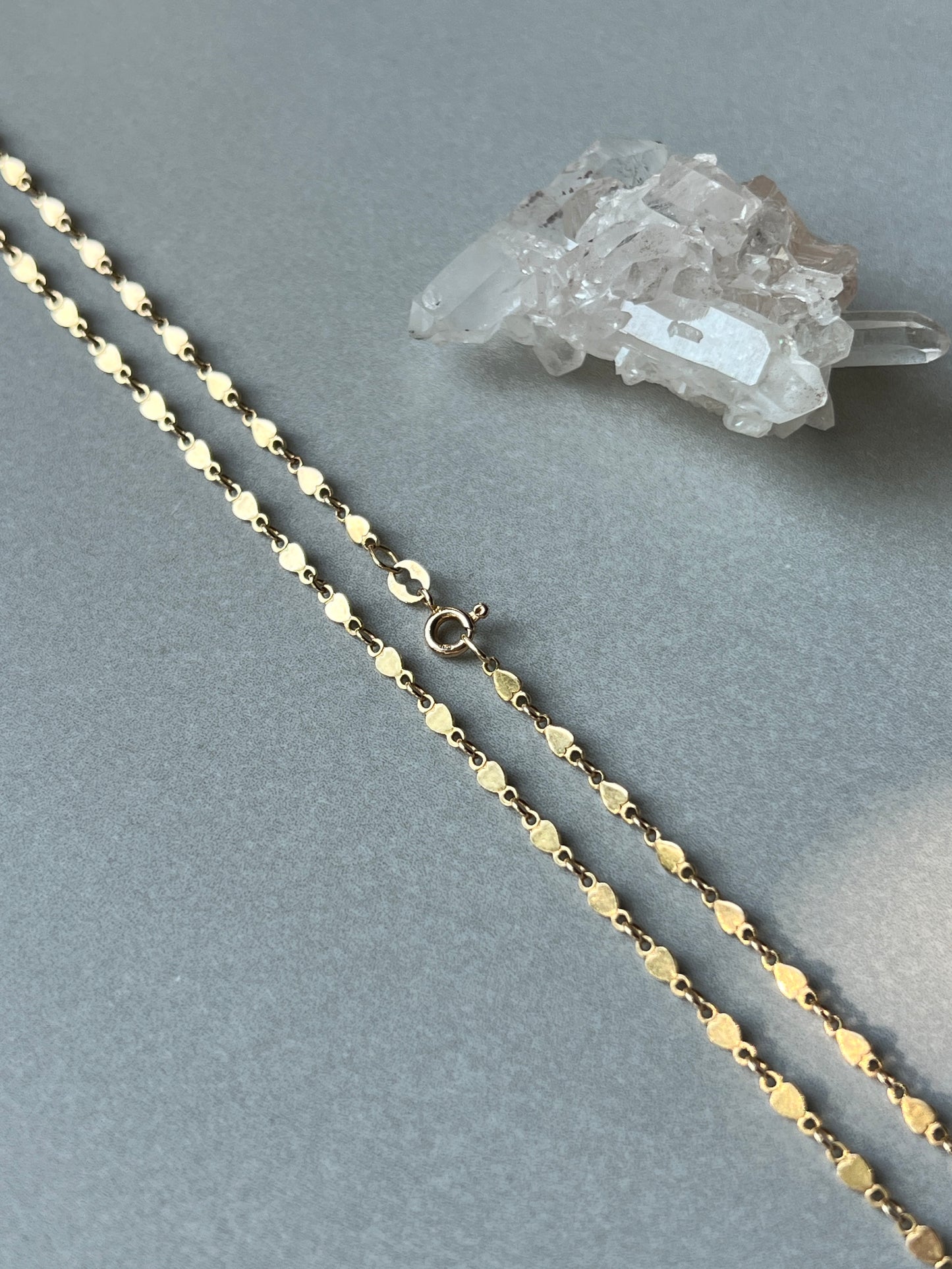 Vintage 14k Gold 21” Baby Heart Link Chain