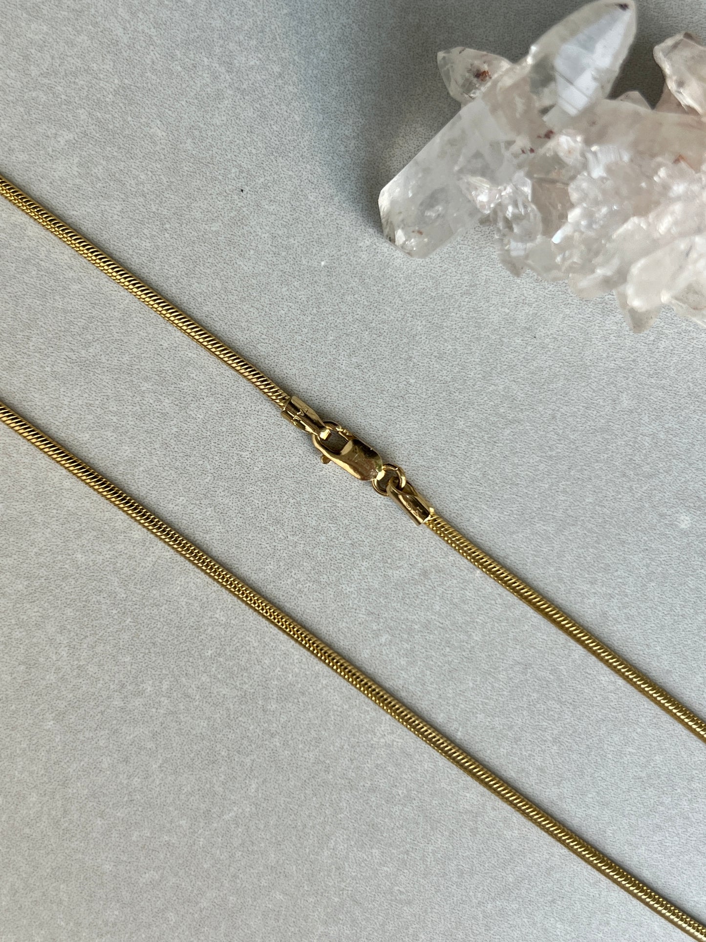 Vintage 14k Gold 20” Snake Link Chain