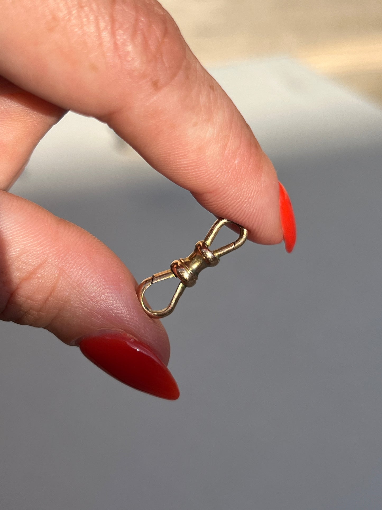 Antique 9ct Gold Double Dog Clip