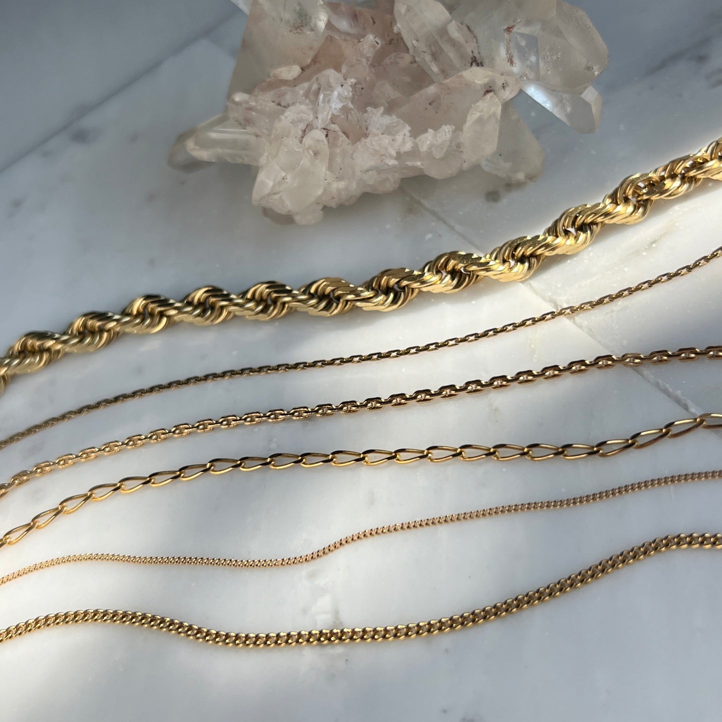 Vintage 14k Gold 23.5” Solid HEAVY Rope Link Chain
