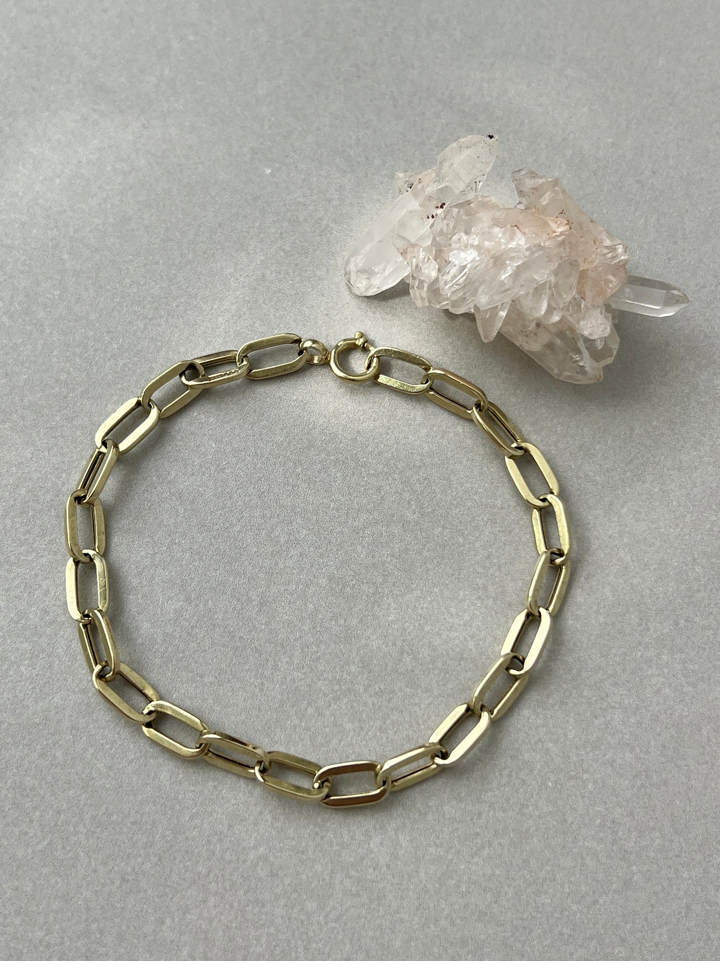 Vintage 14k Gold Paperclip Bracelet