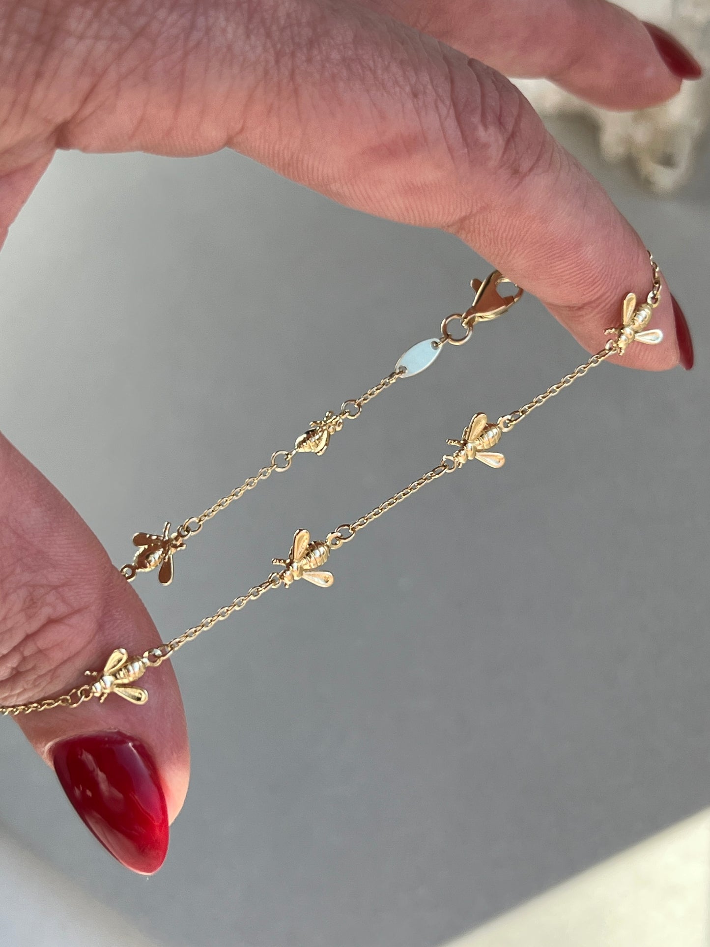 Estate 14k Gold Bees Bracelet