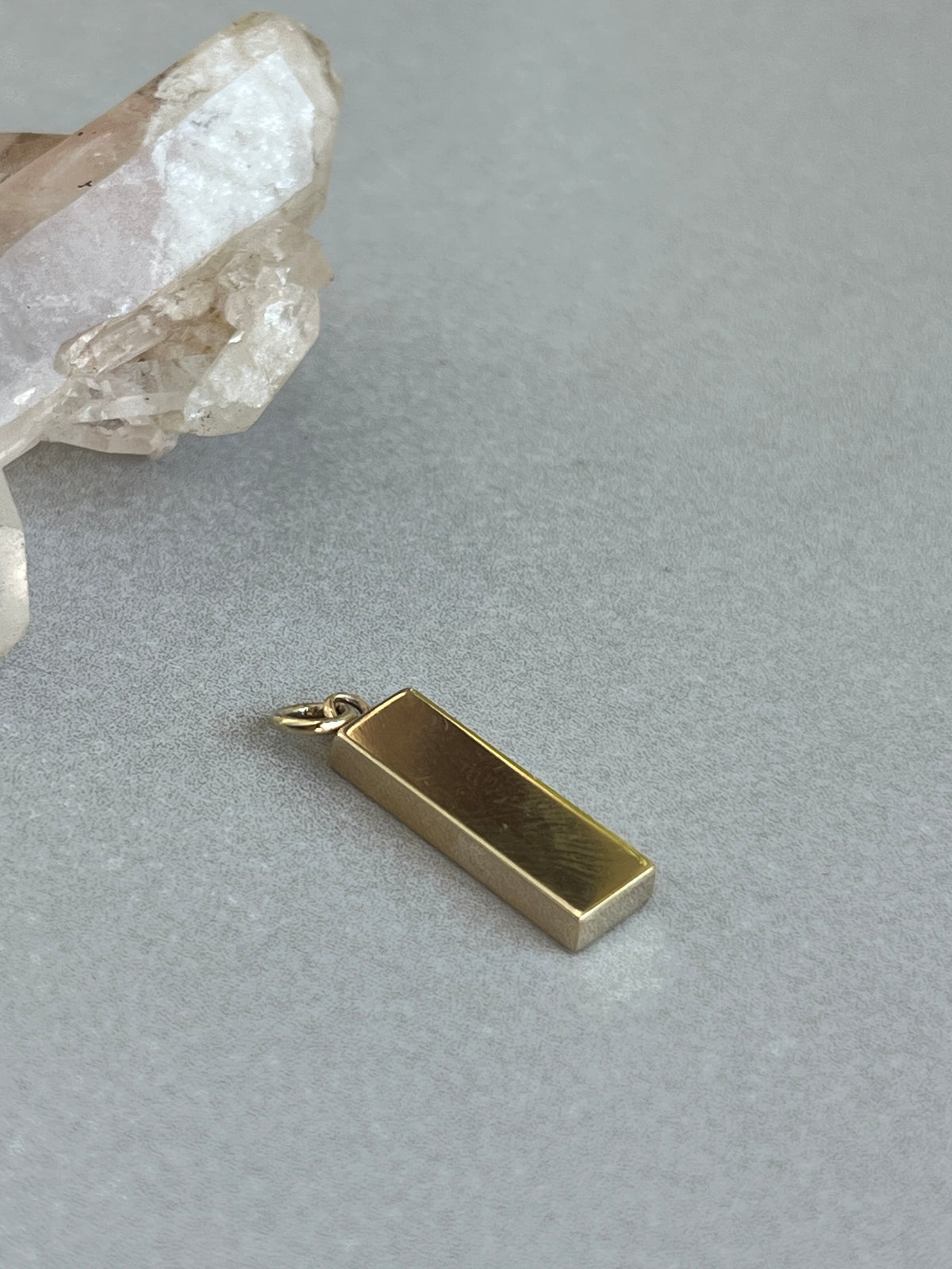 Vintage 9k Gold Ingot Bar Charm