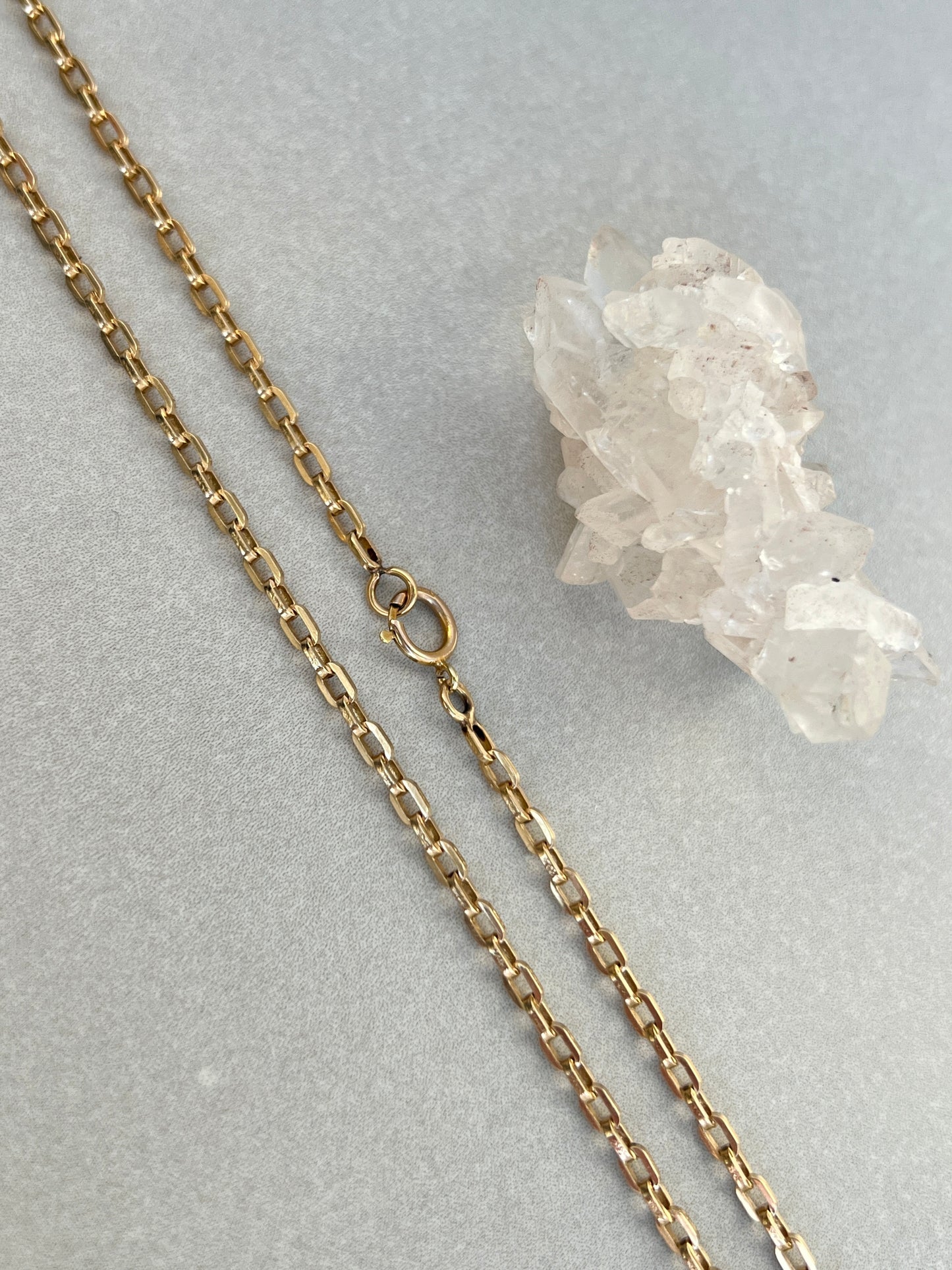 Vintage 14k Gold 17” Biker Link Chain