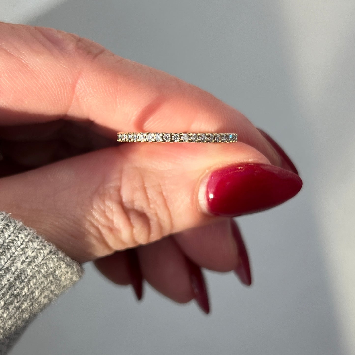 Vintage 10k Gold Diamond Half Eternity Band