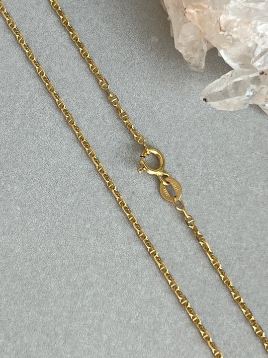 Vintage 14k Gold 24” Baby Anchor Link Chain