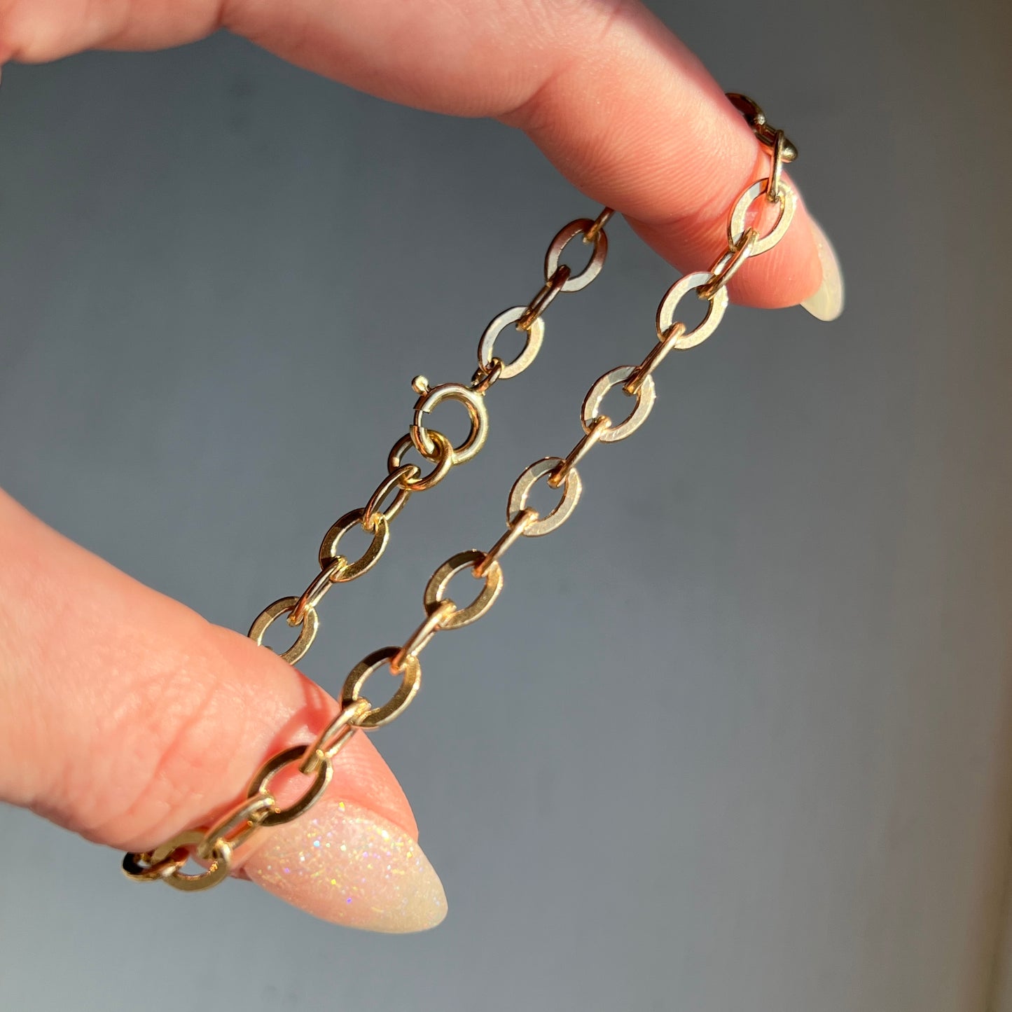 Vintage 14k Gold Oval Link Bracelet