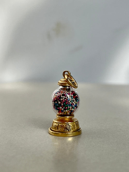 Vintage 14k Gold Articulating Figural Bubblegum Machine Charm