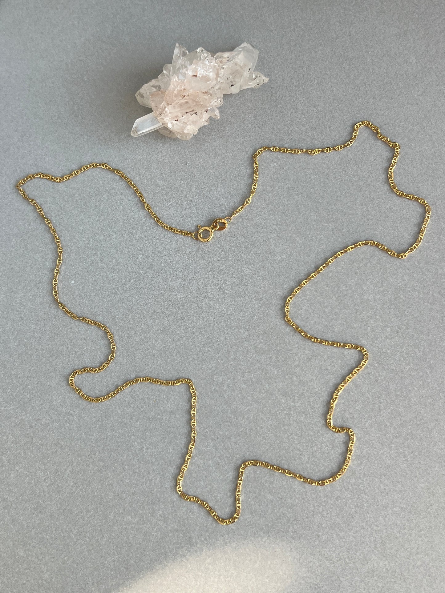 Vintage 14k Gold 24” Baby Anchor Link Chain