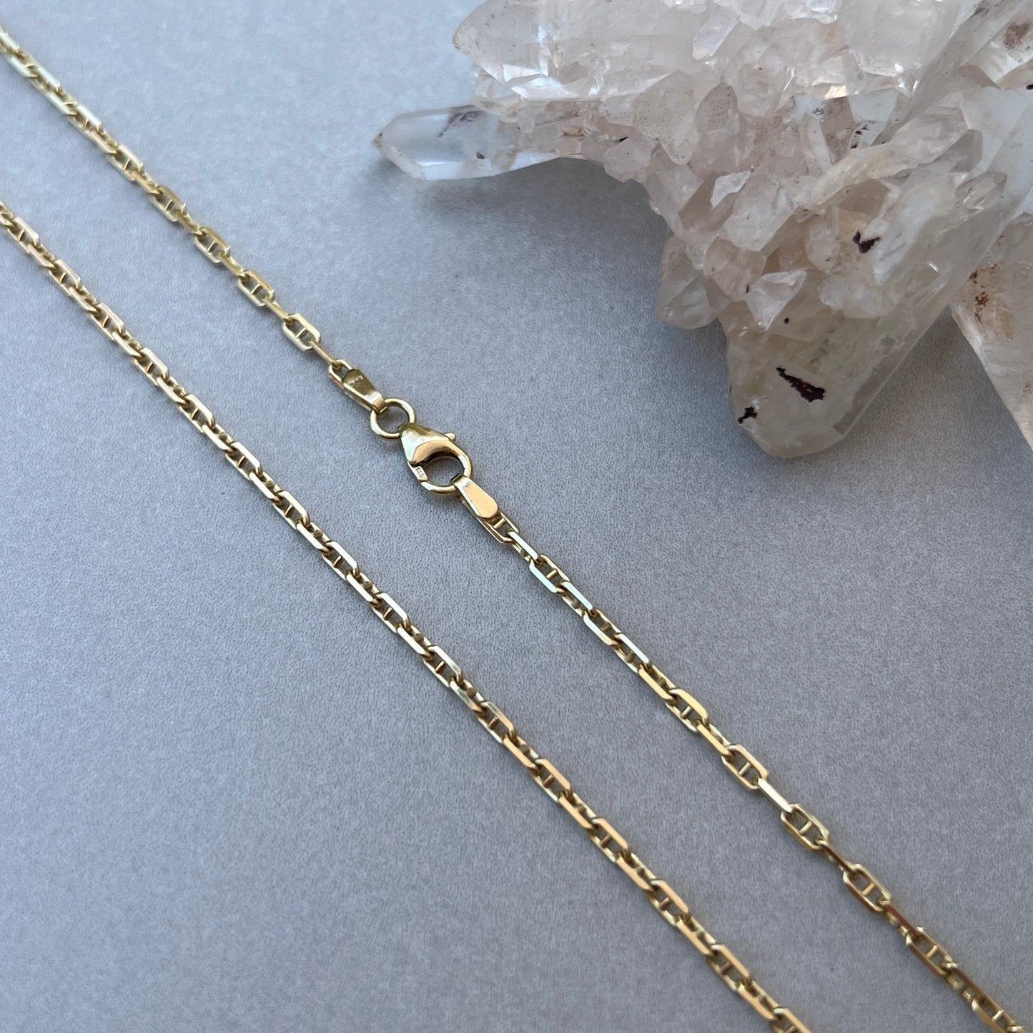 Estate 14k Gold 20” Mariner Link Chain