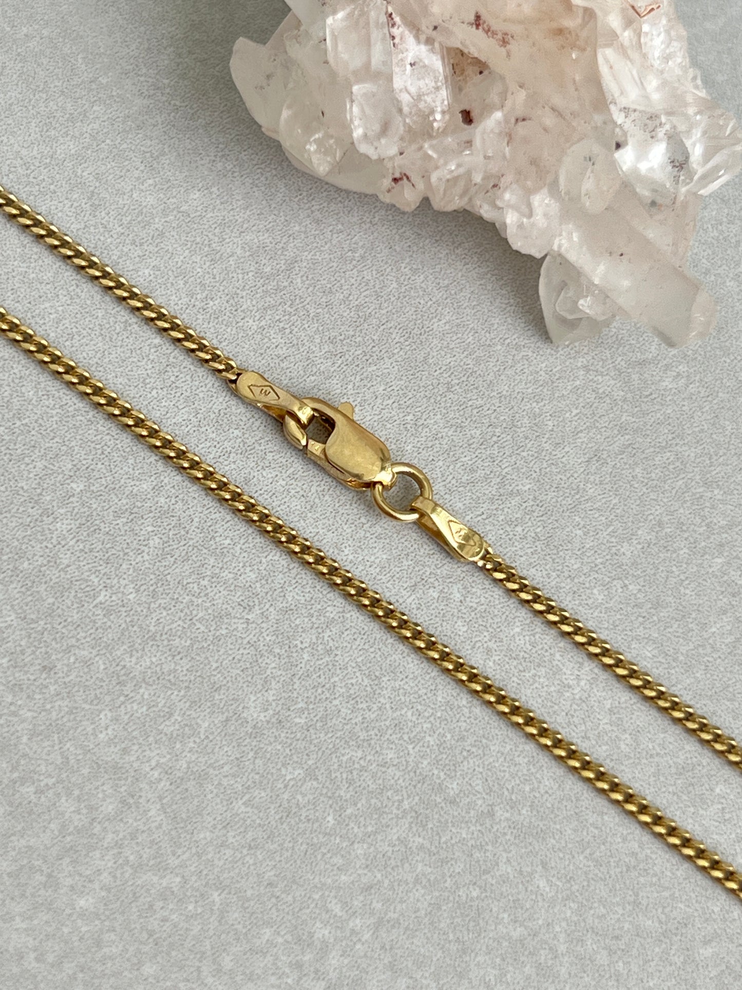 Vintage 14k Gold 18” Curb Link Chain