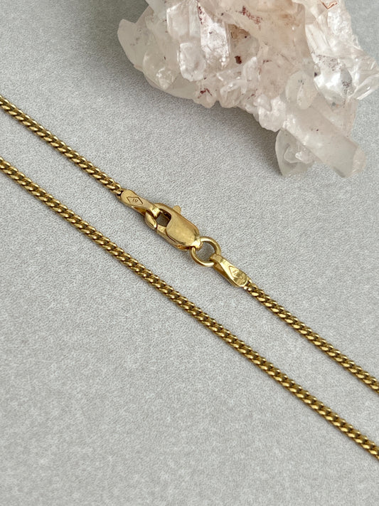 Vintage 14k Gold 18” Curb Link Chain