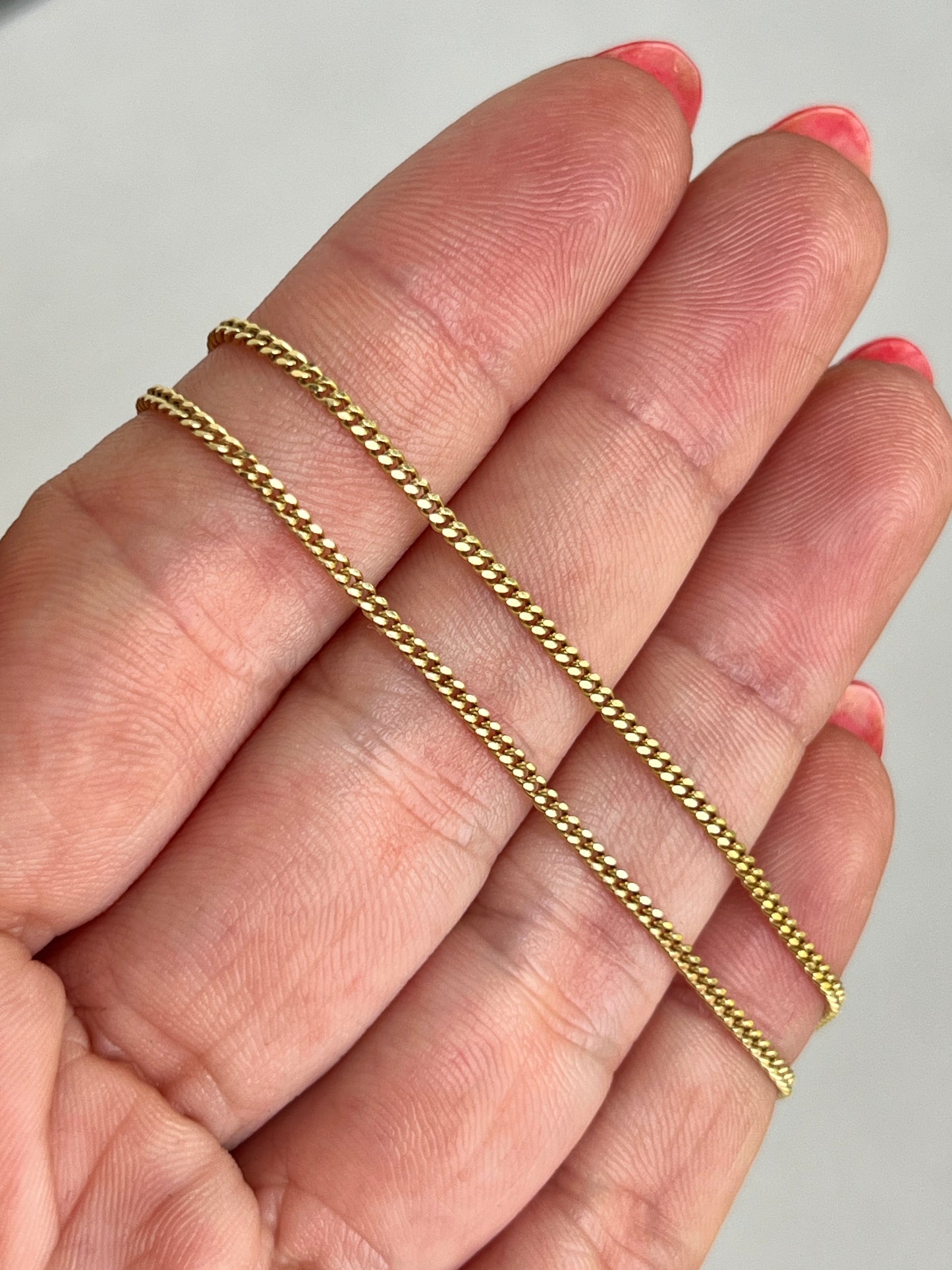 Vintage 14k Gold 18” Curb Link Chain