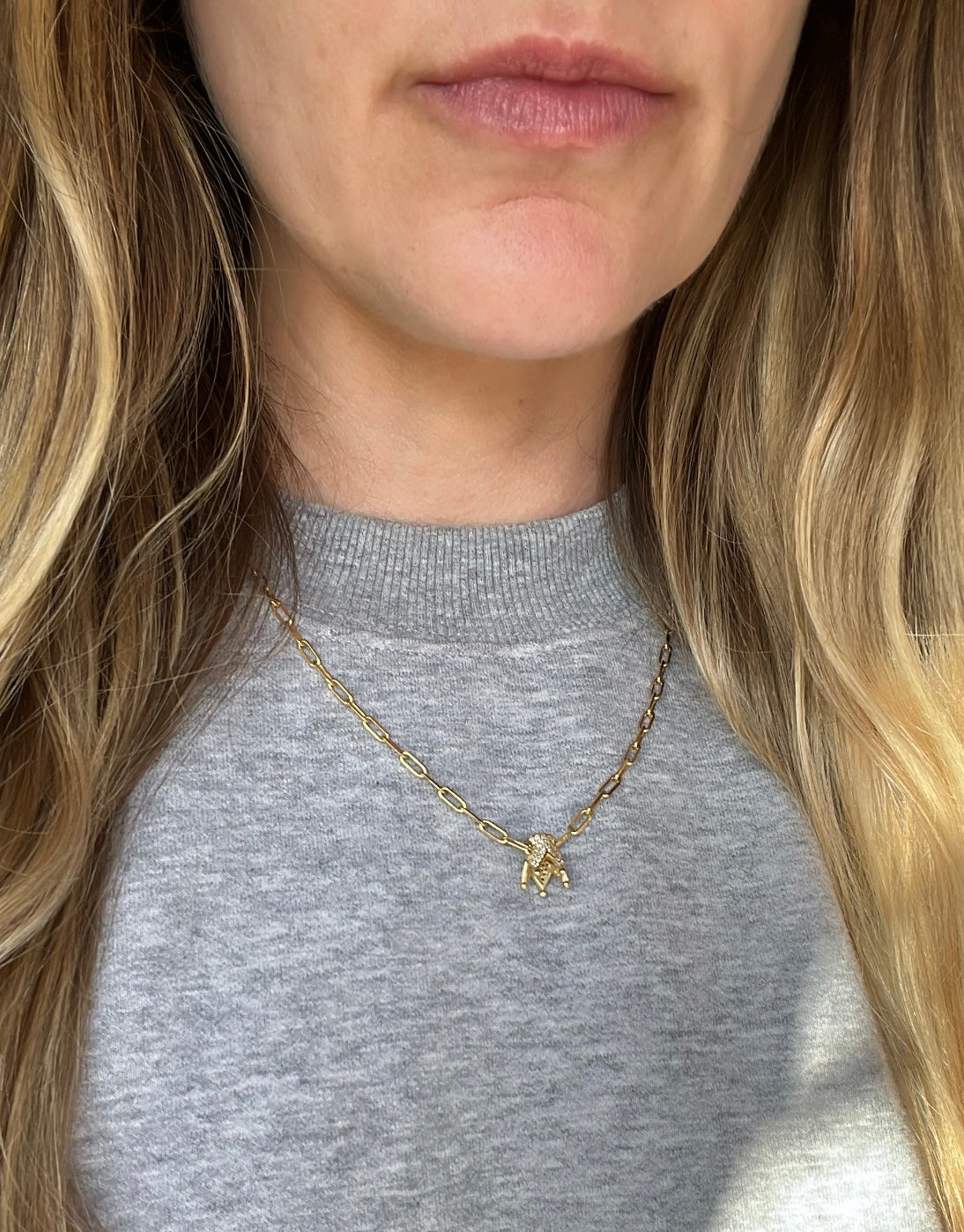 Estate 14k Gold Pavé Crown Bead Charm
