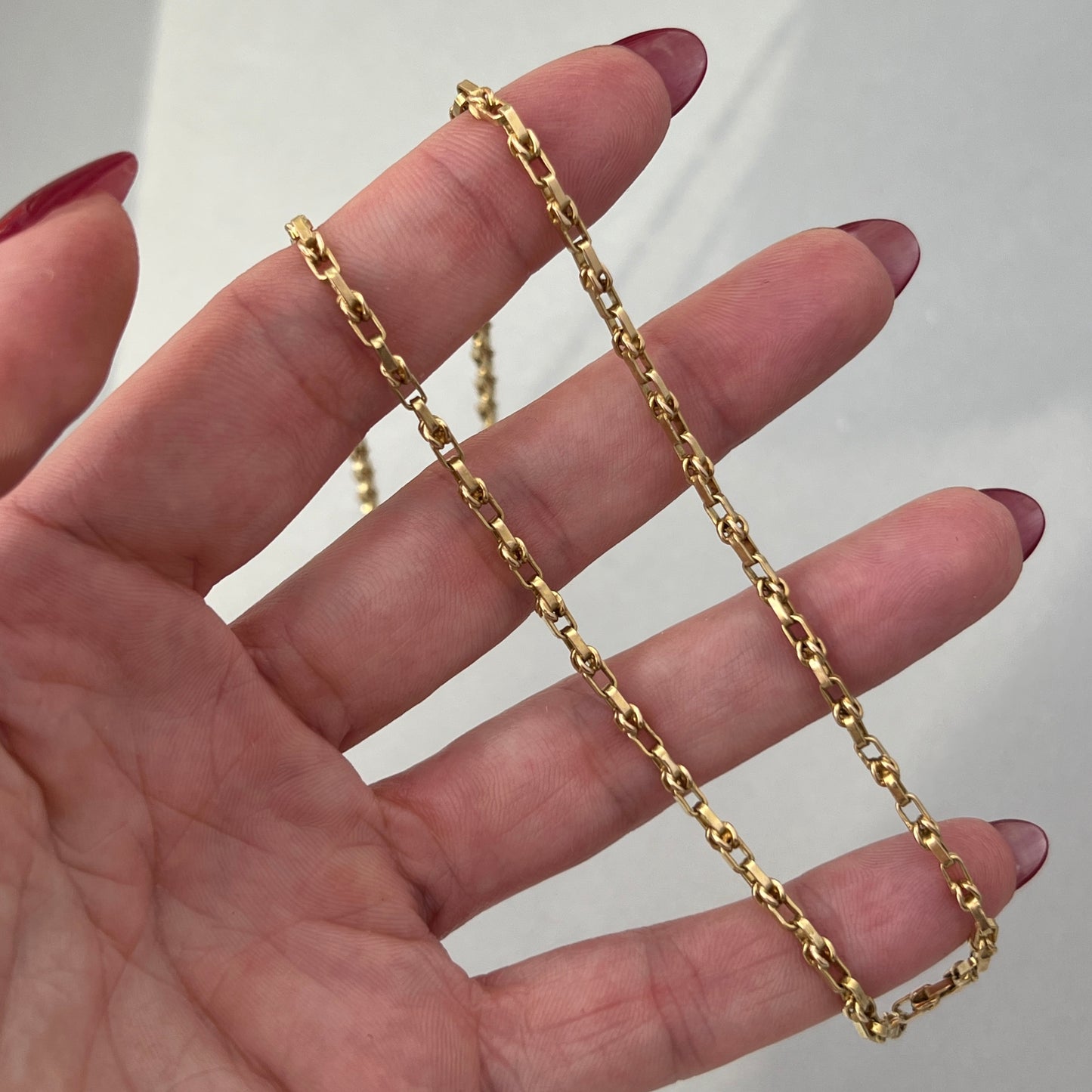 Vintage 14k Gold 20” Knot Link Chain