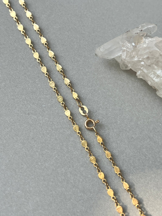 Vintage 14k Gold 21” Baby Heart Link Chain