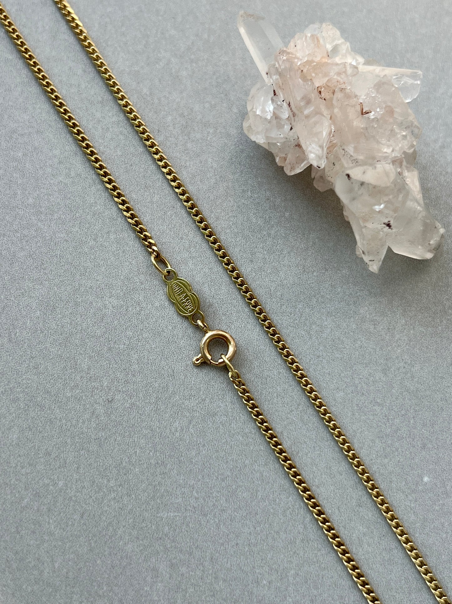 Vintage 14k Gold 27.5” Unoaerre Curb Link Chain