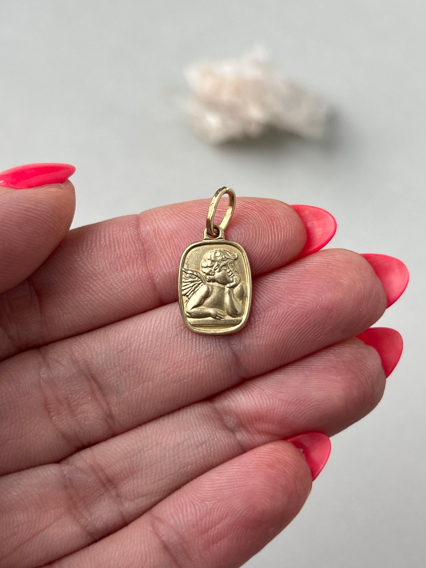 Vintage 14k Gold Cherub Charm