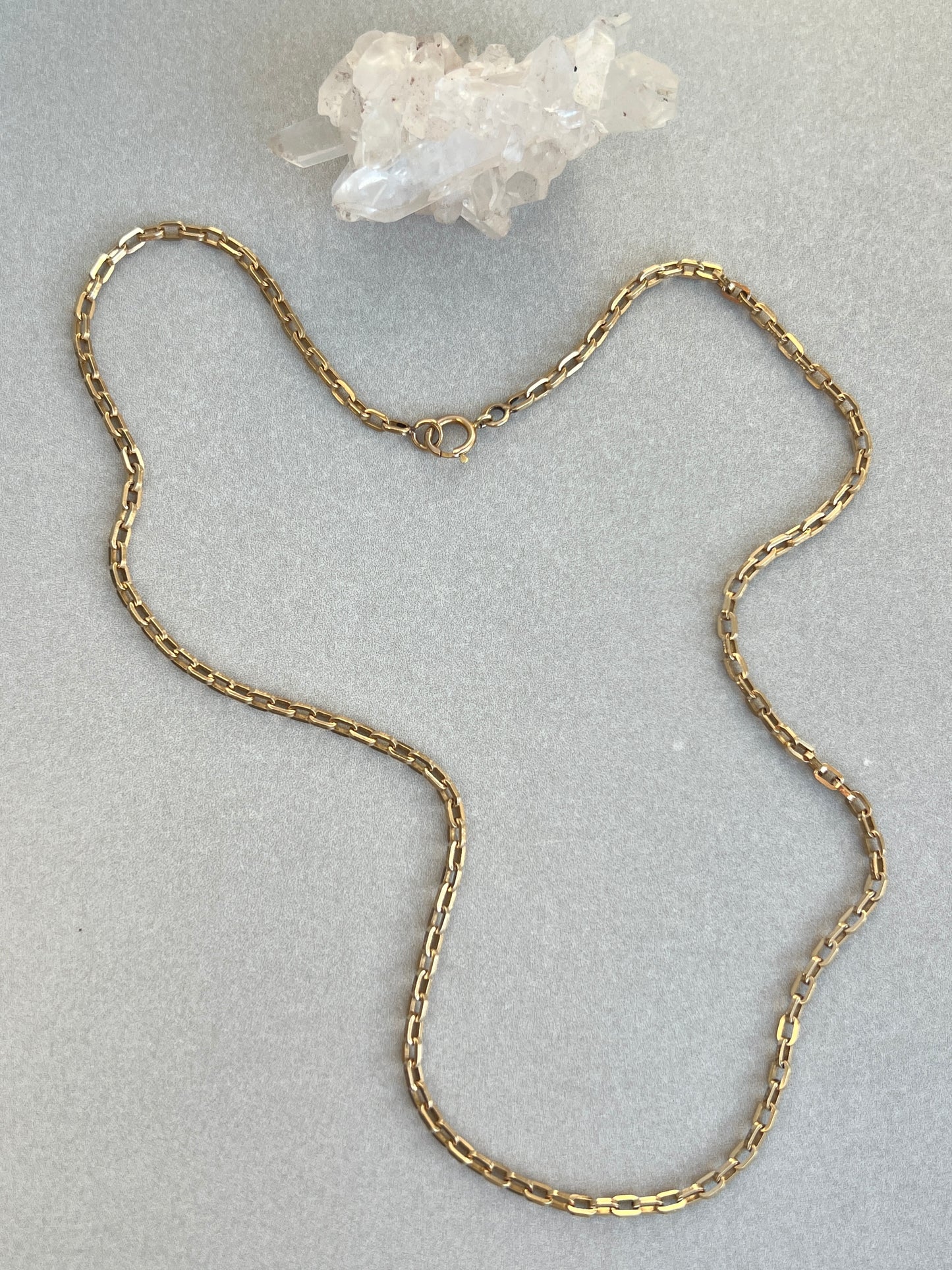 Vintage 14k Gold 17” Biker Link Chain