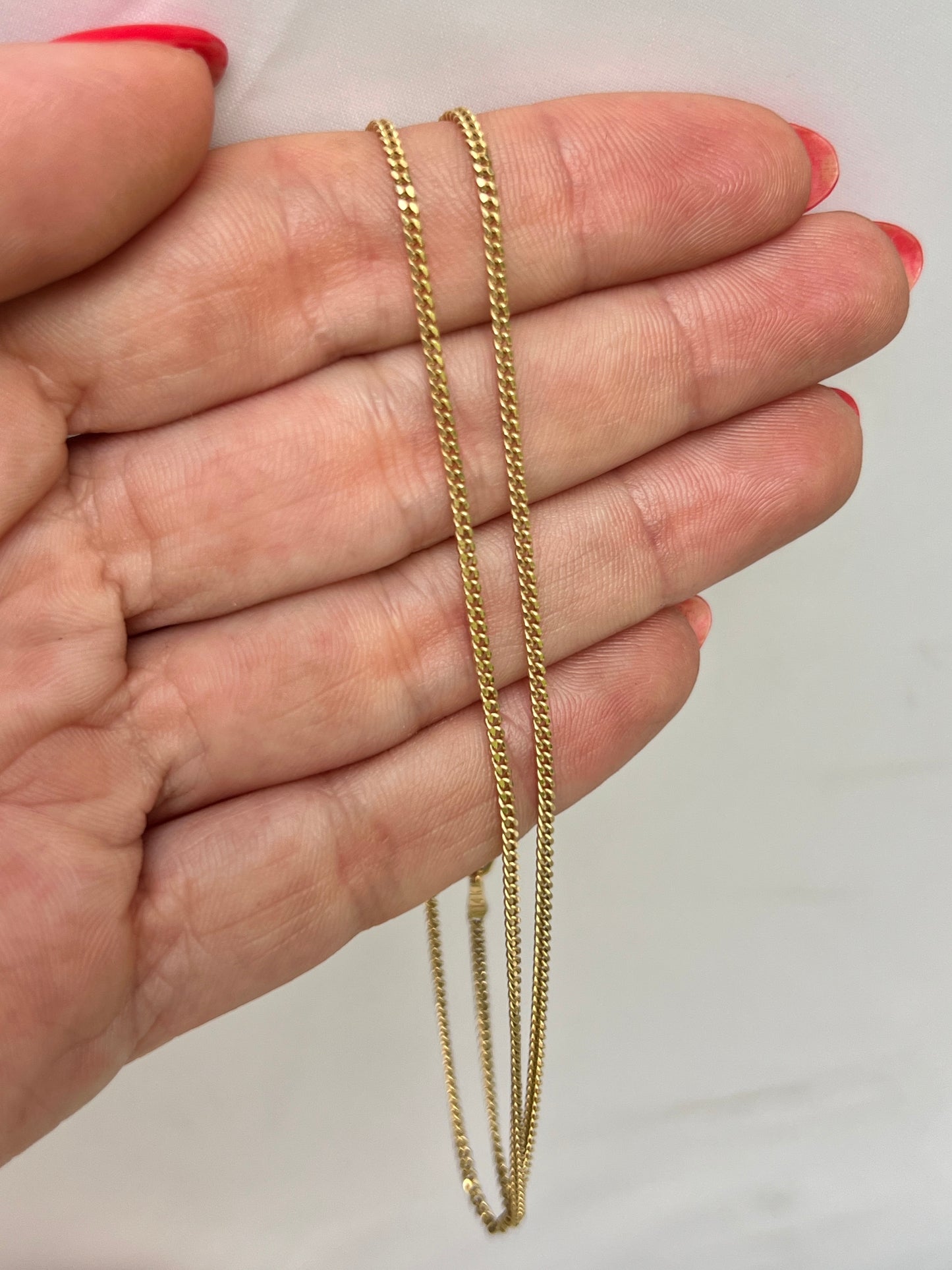 Vintage 14k Gold 18” Curb Link Chain