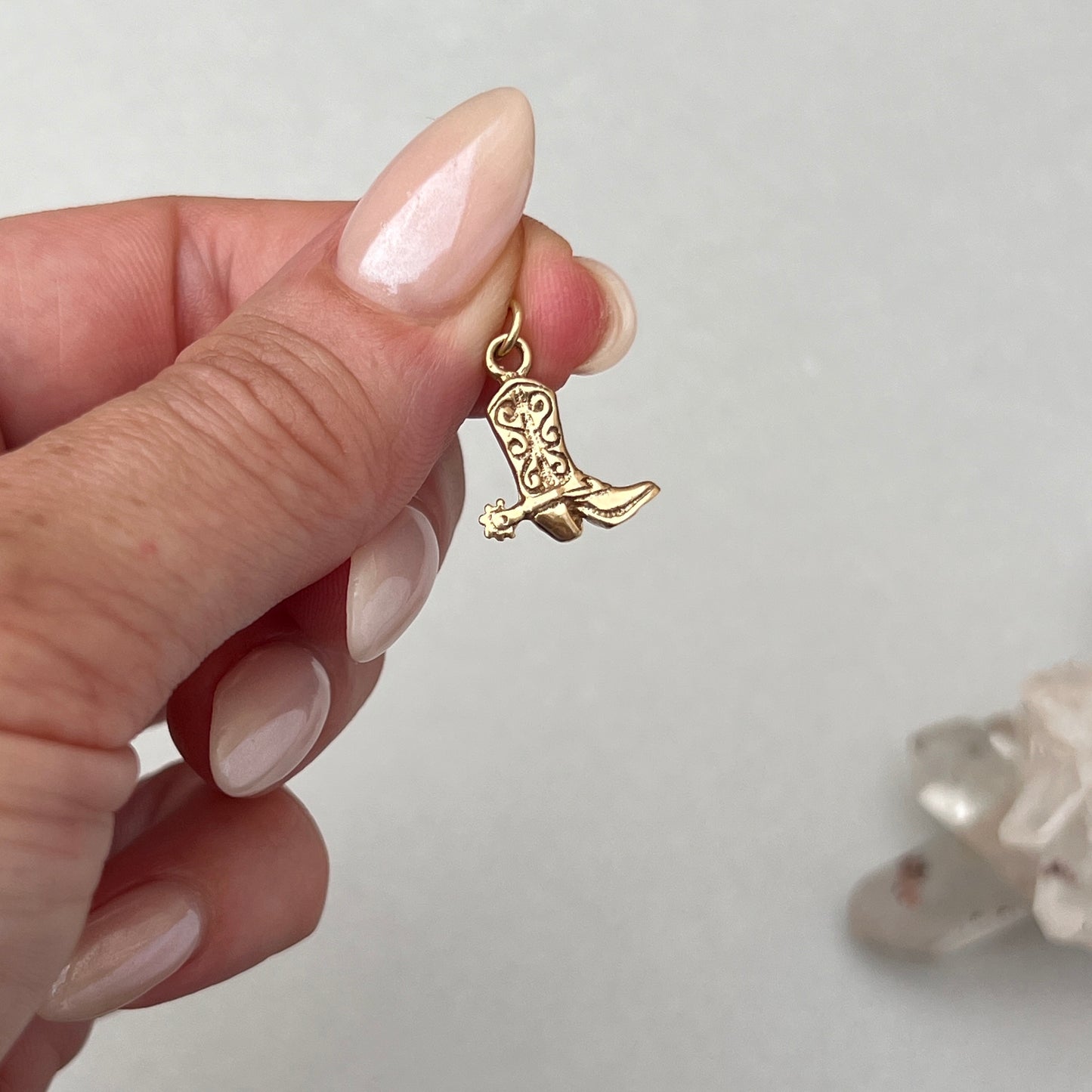 Vintage 14k Gold Cowboy Boot Charm