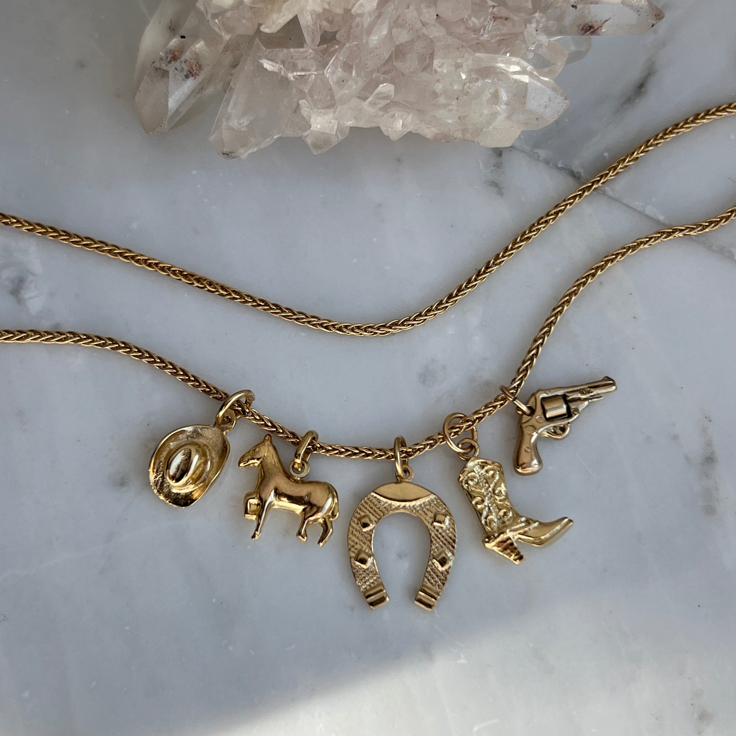 Vintage 14k Gold Puffy Horse Charm