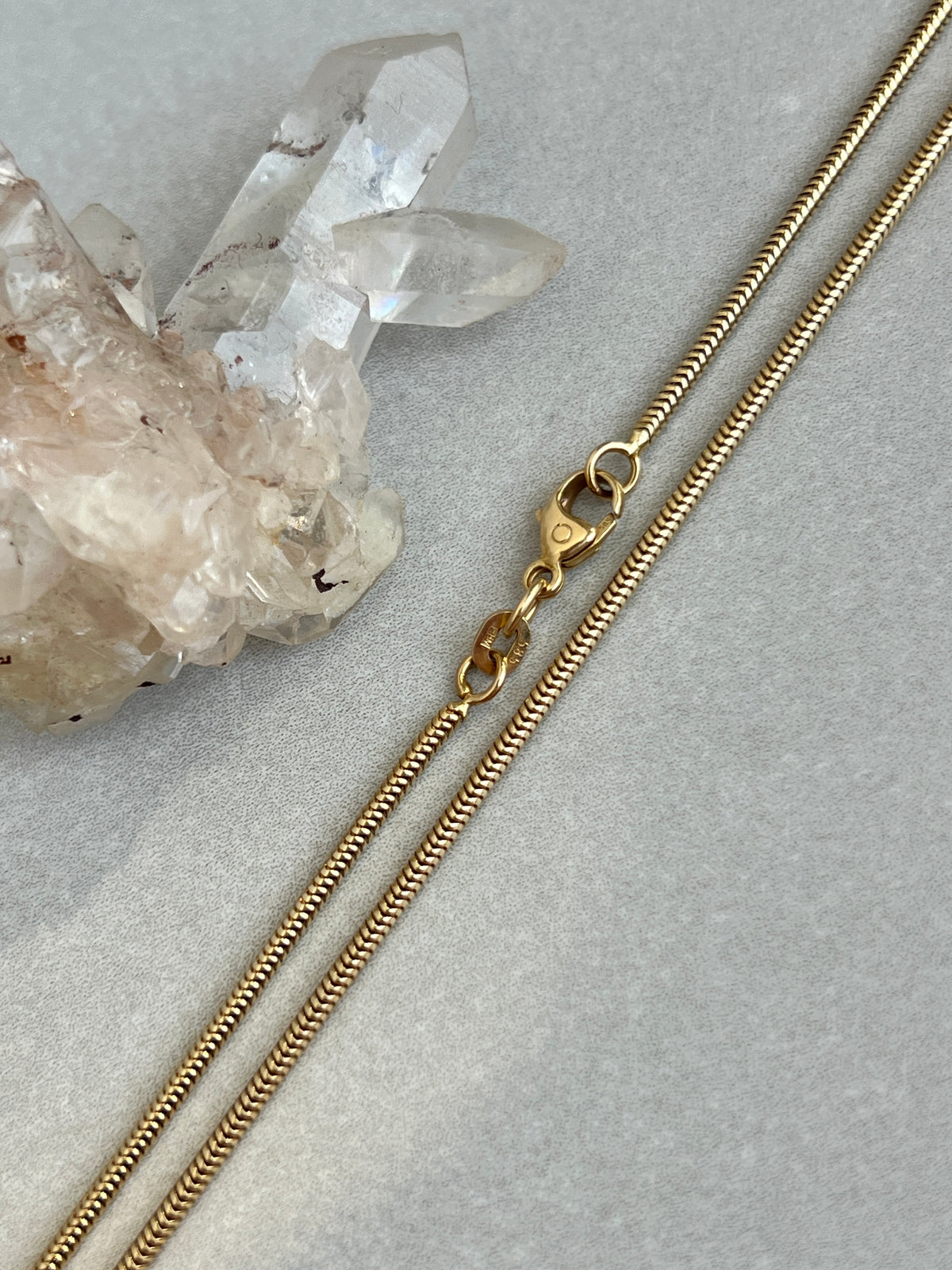 Vintage 14k Gold 18” Snake Link Chain