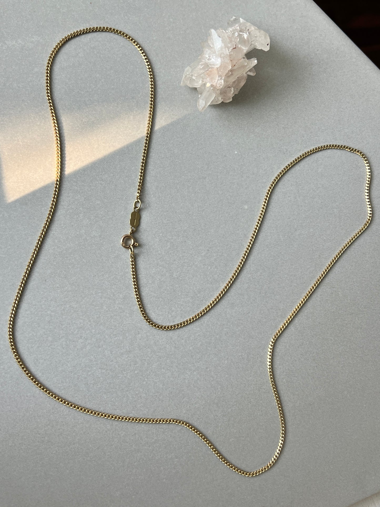 Vintage 14k Gold 27.5” Unoaerre Curb Link Chain