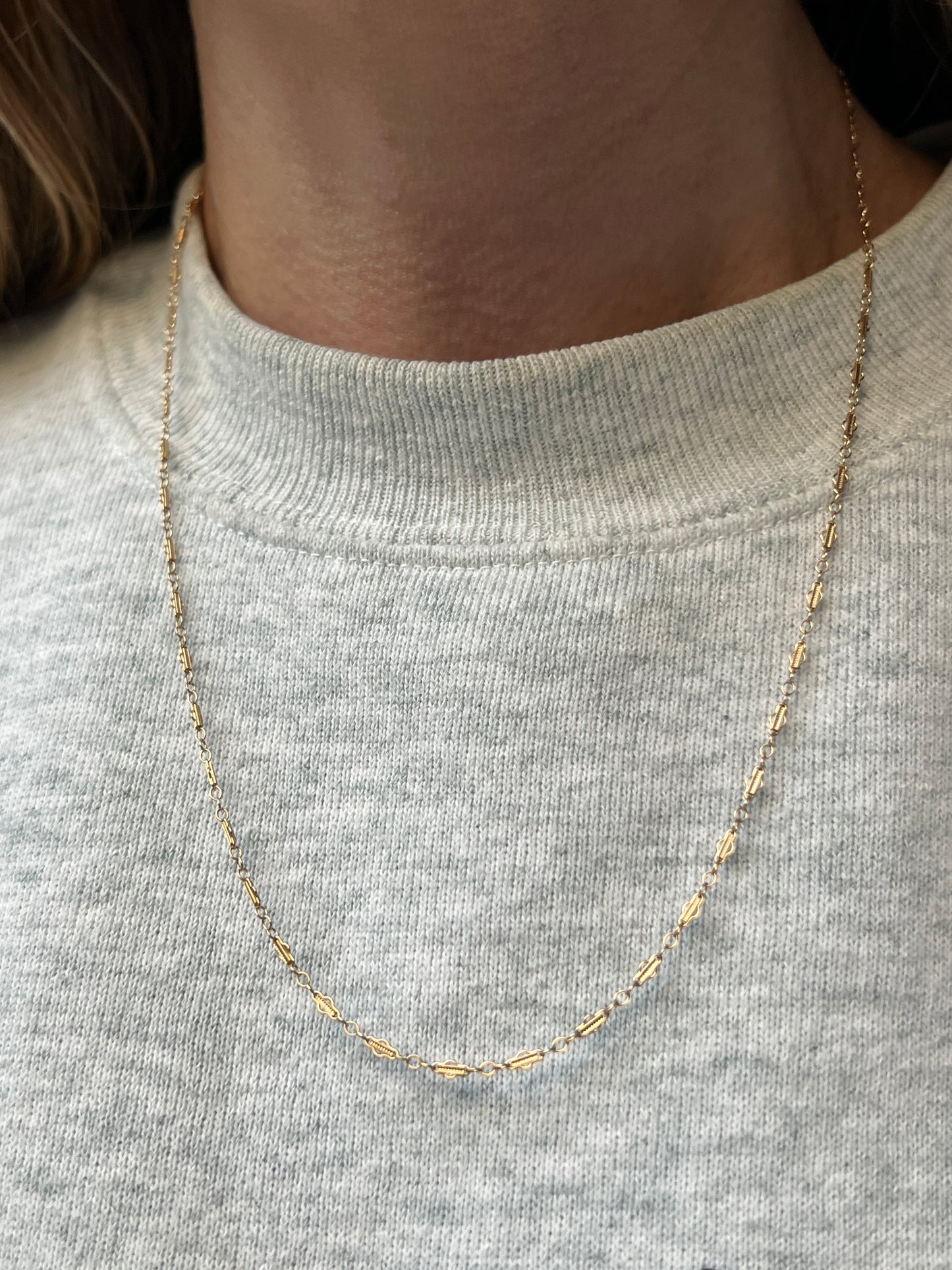 Antique 14k Gold 20” Fancy Link Chain