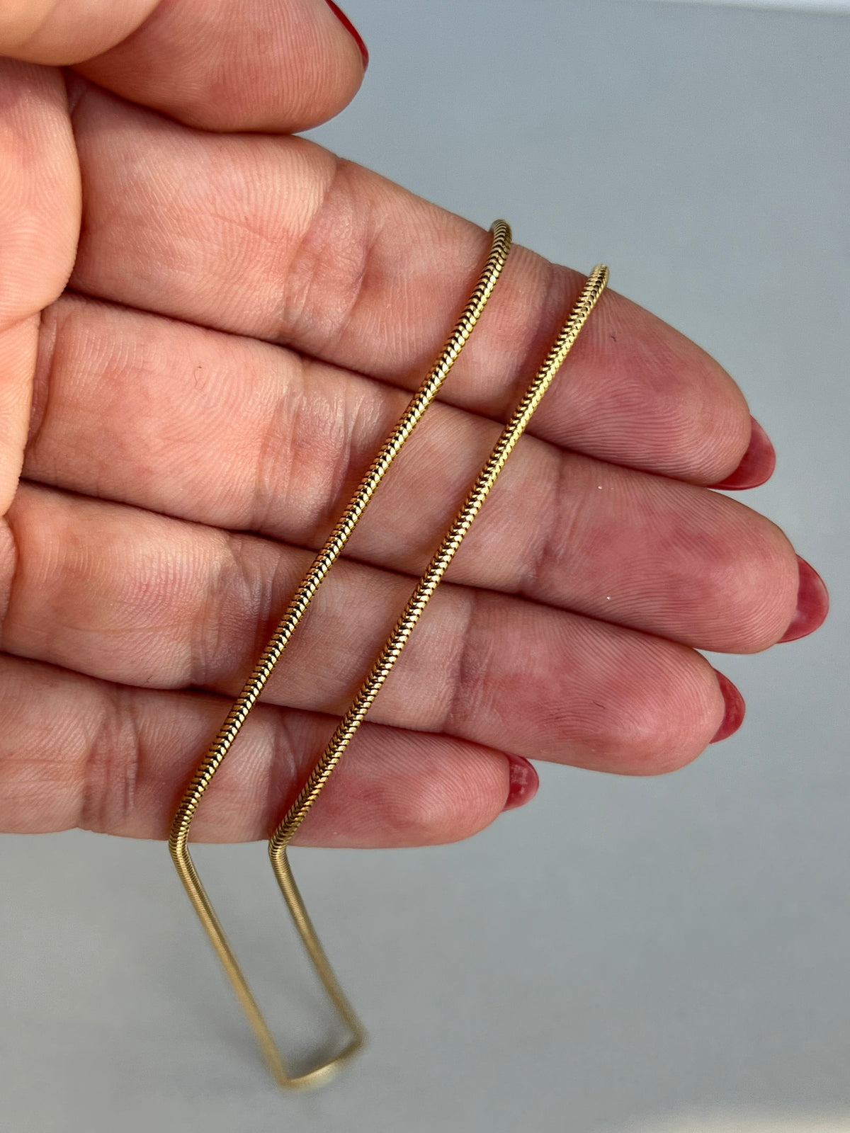 Vintage 14k Gold 18” Snake Link Chain