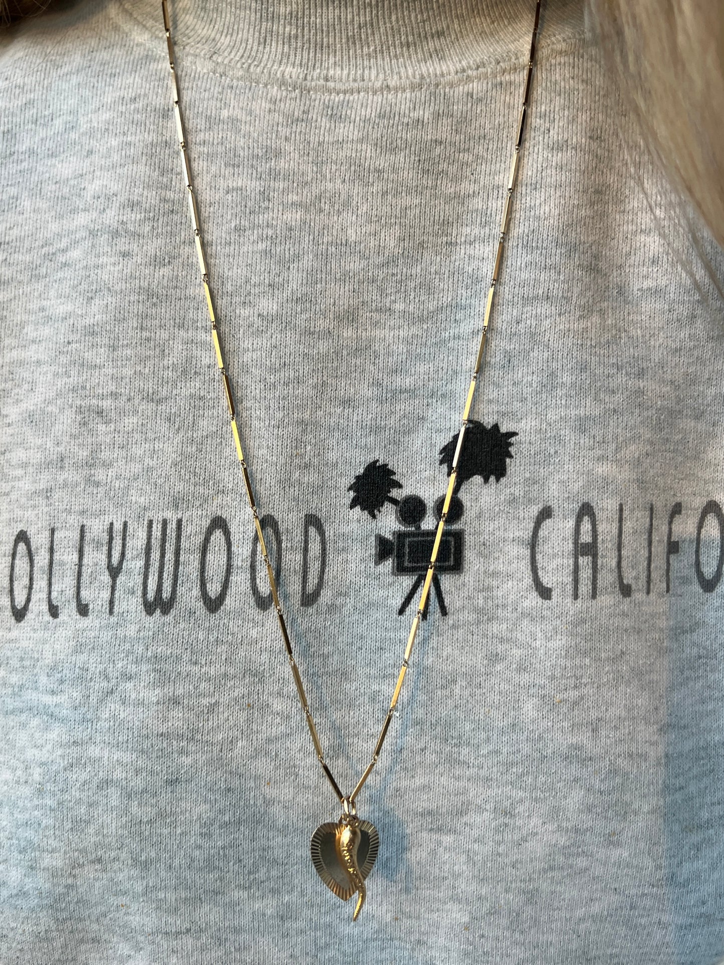 Vintage 14k Gold 28” Bar Link Chain