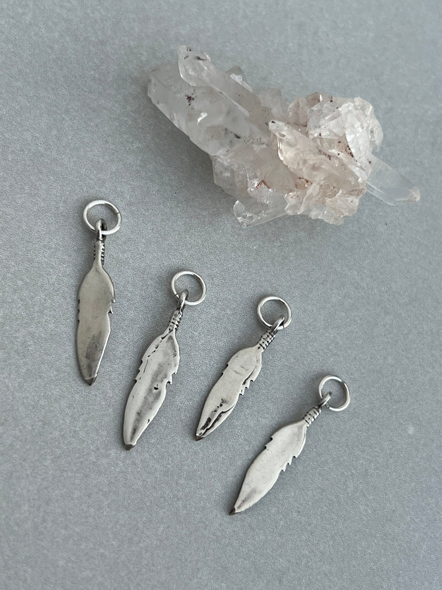 Vintage Sterling Silver Feather Charm