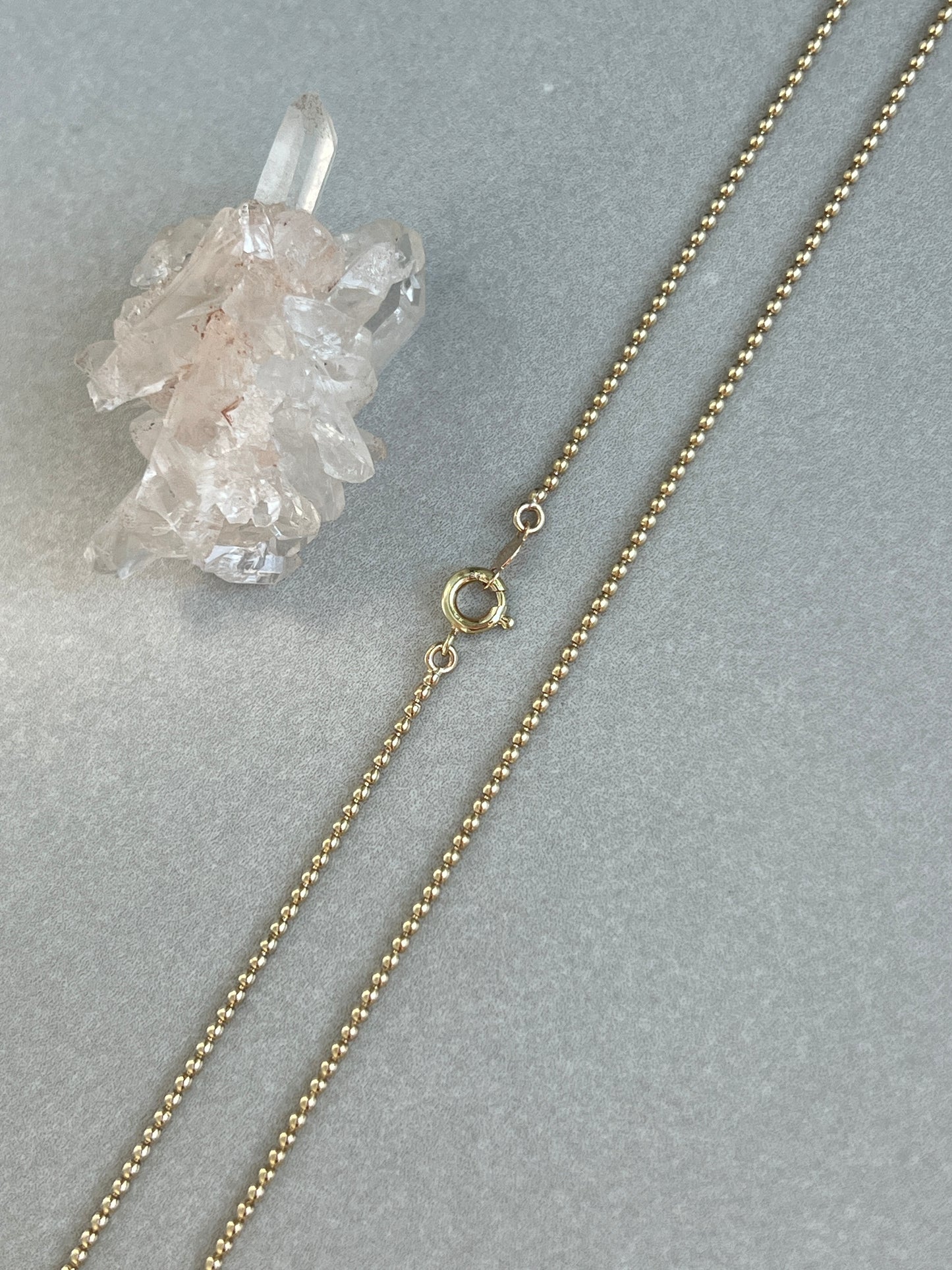 Vintage 14k Gold 20” Beaded Ball Link Chain